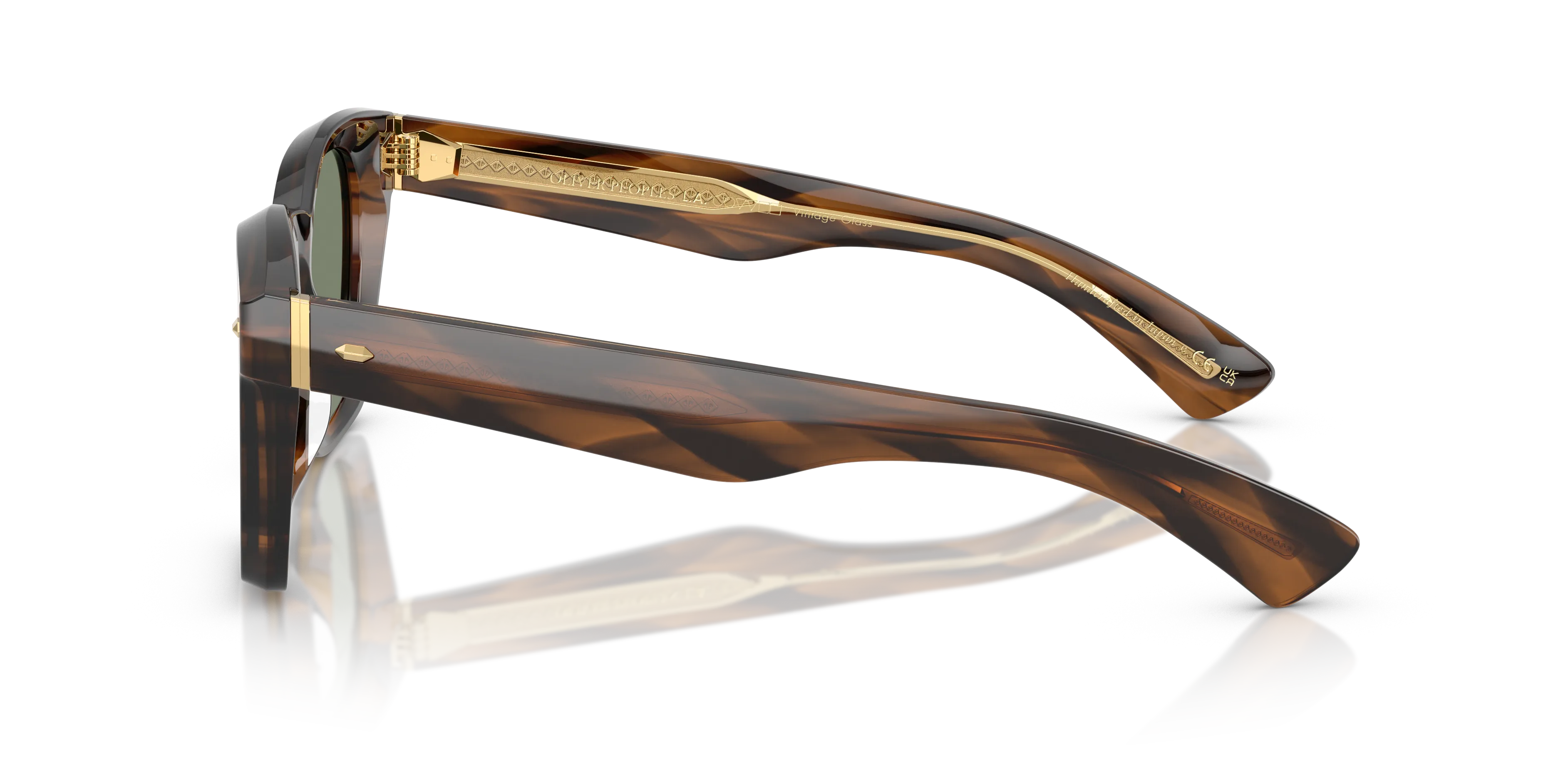 Oliver Peoples OV5498SU MERCEAUX 179452 Occhiali da sole Acetato Marrone Verde G15 Squadrata Normale - immagine 4