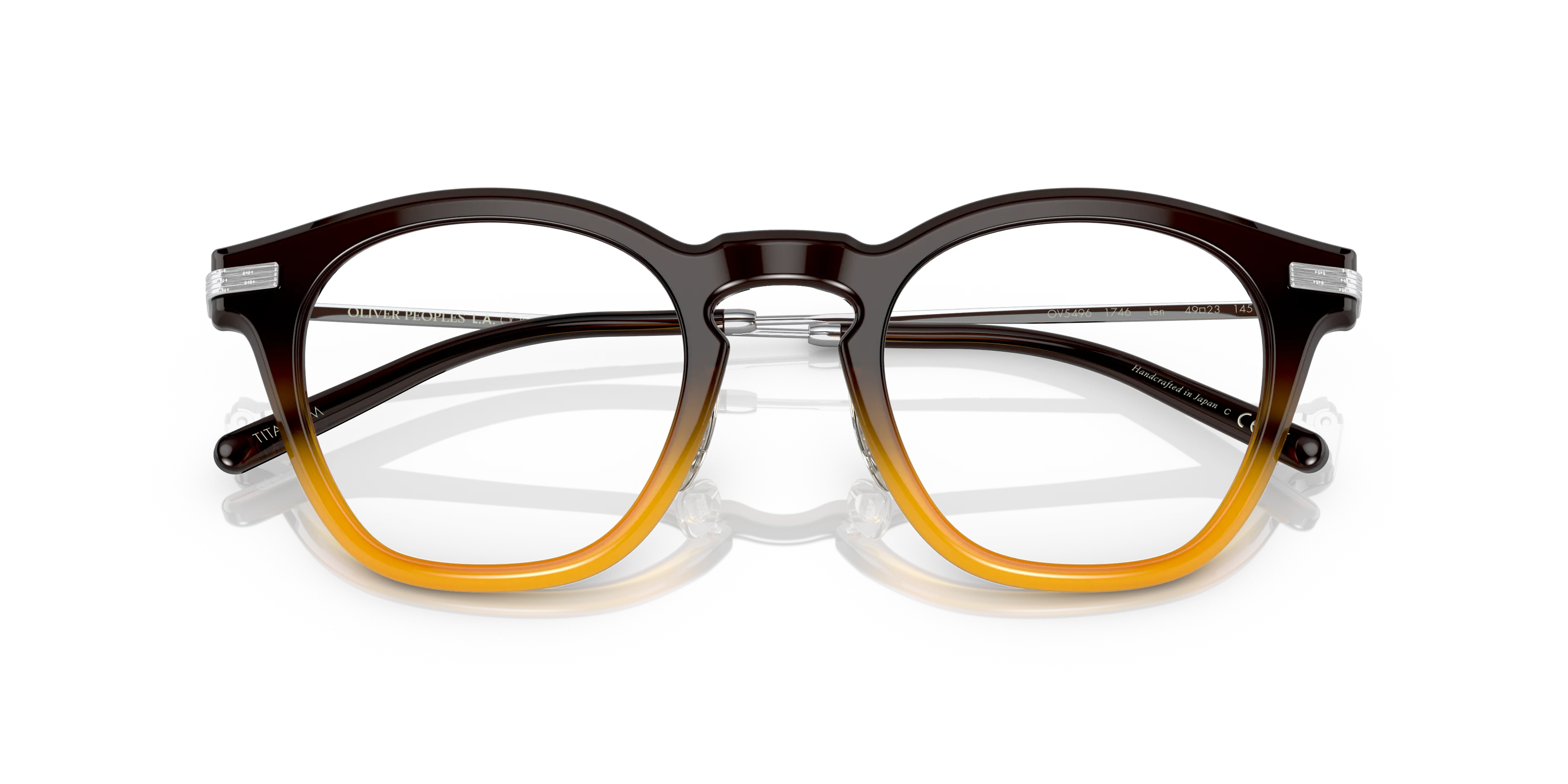 Oliver Peoples OV5496 LEN 1746 Montature da vista Acetato Marrone Trasparente Squadrata Normale - immagine 2