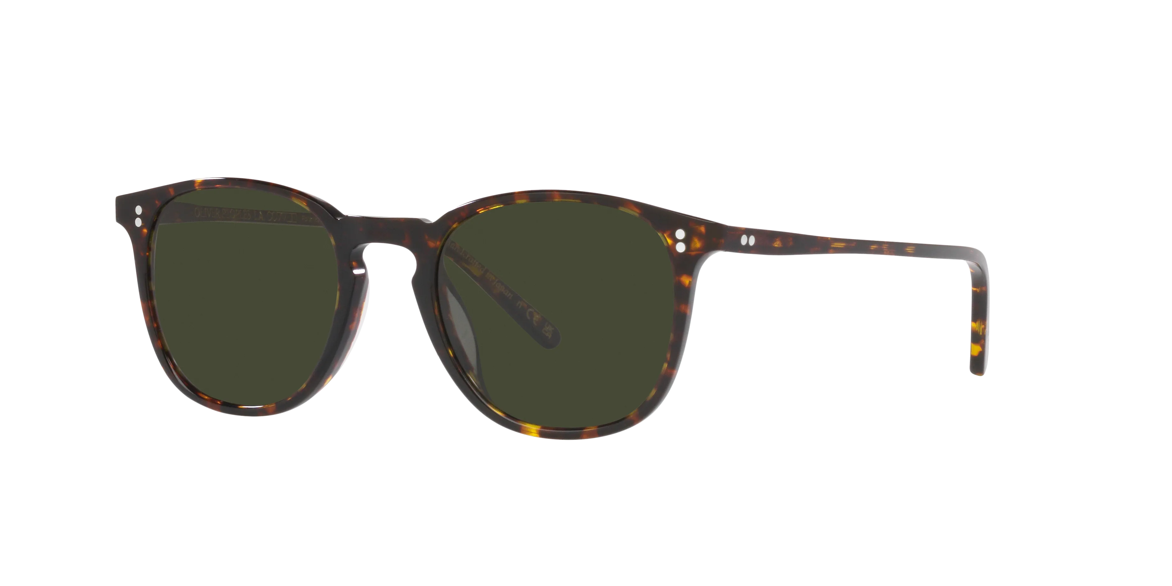 Oliver Peoples OV5491SU FINLEY 1993 SUN 1741P1 Occhiali da sole Acetato Tartaruga Verde G15 Rotonda Polarizzata - immagine 1