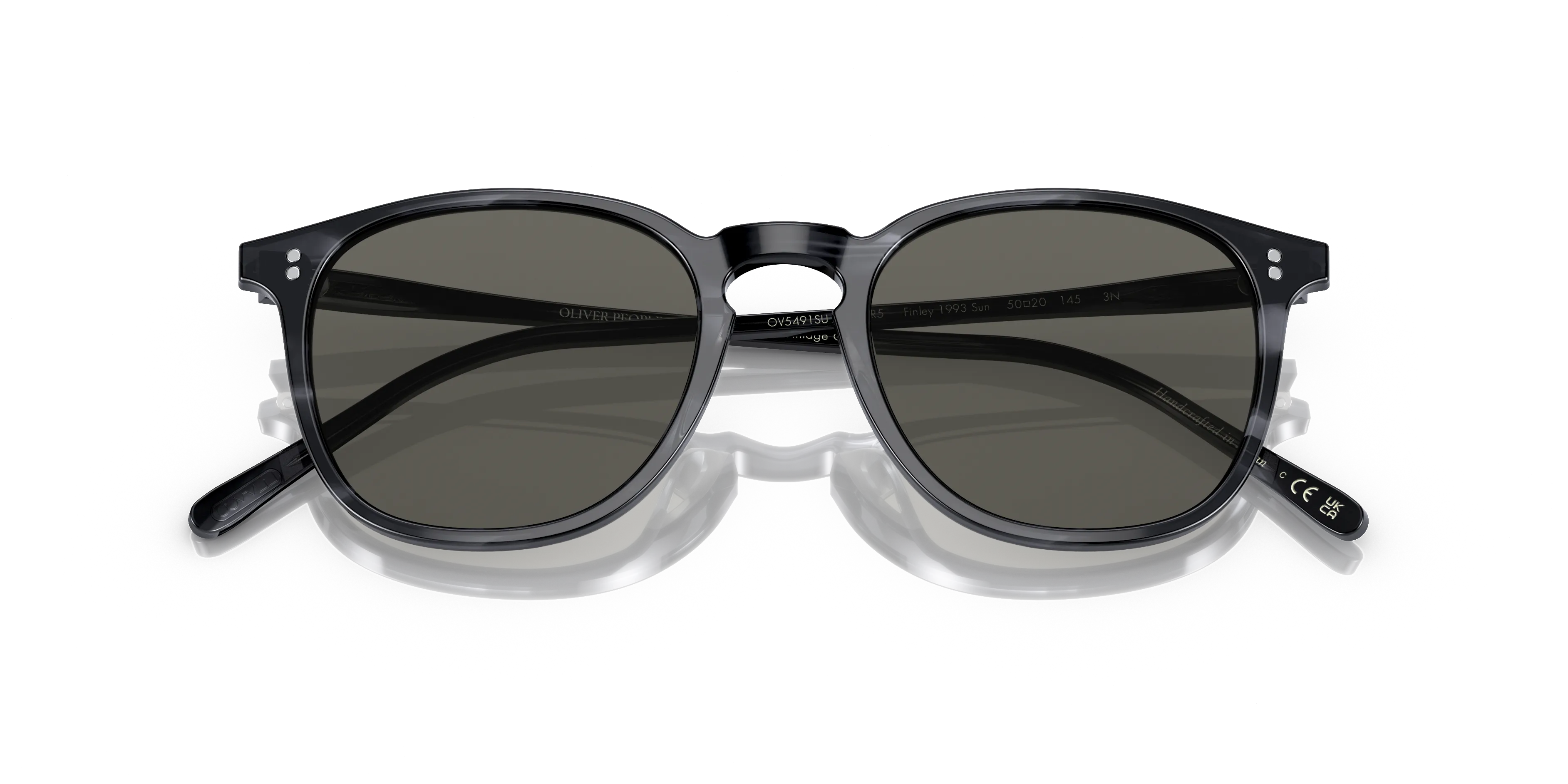 Oliver Peoples OV5491SU FINLEY 1993 SUN 1734R5 Occhiali da sole Acetato Blu Grigio Rotonda Normale - immagine 2