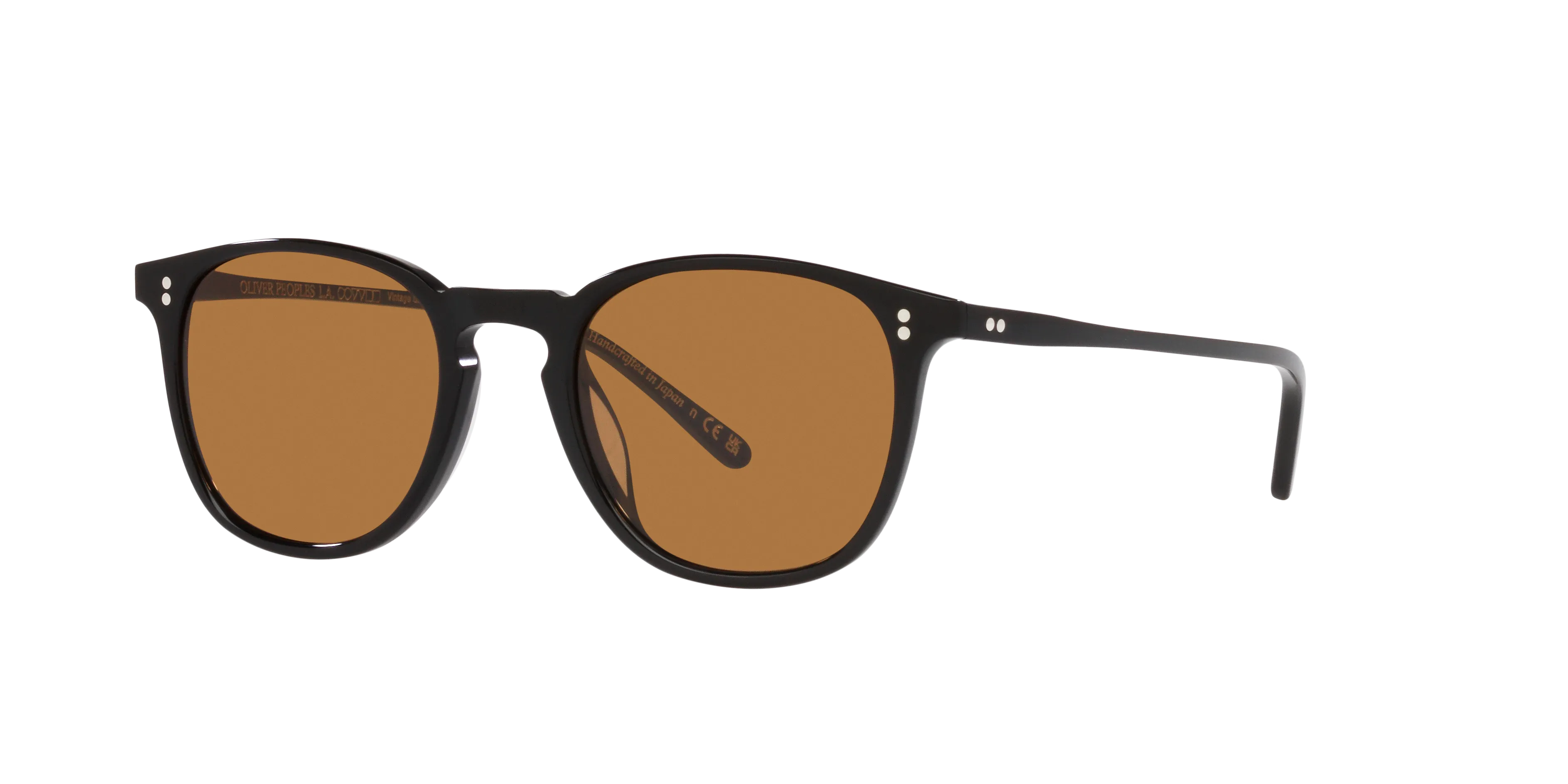 Oliver Peoples OV5491SU FINLEY 1993 SUN 173153 Occhiali da sole Acetato Nero Arancione Rotonda Normale - immagine 1