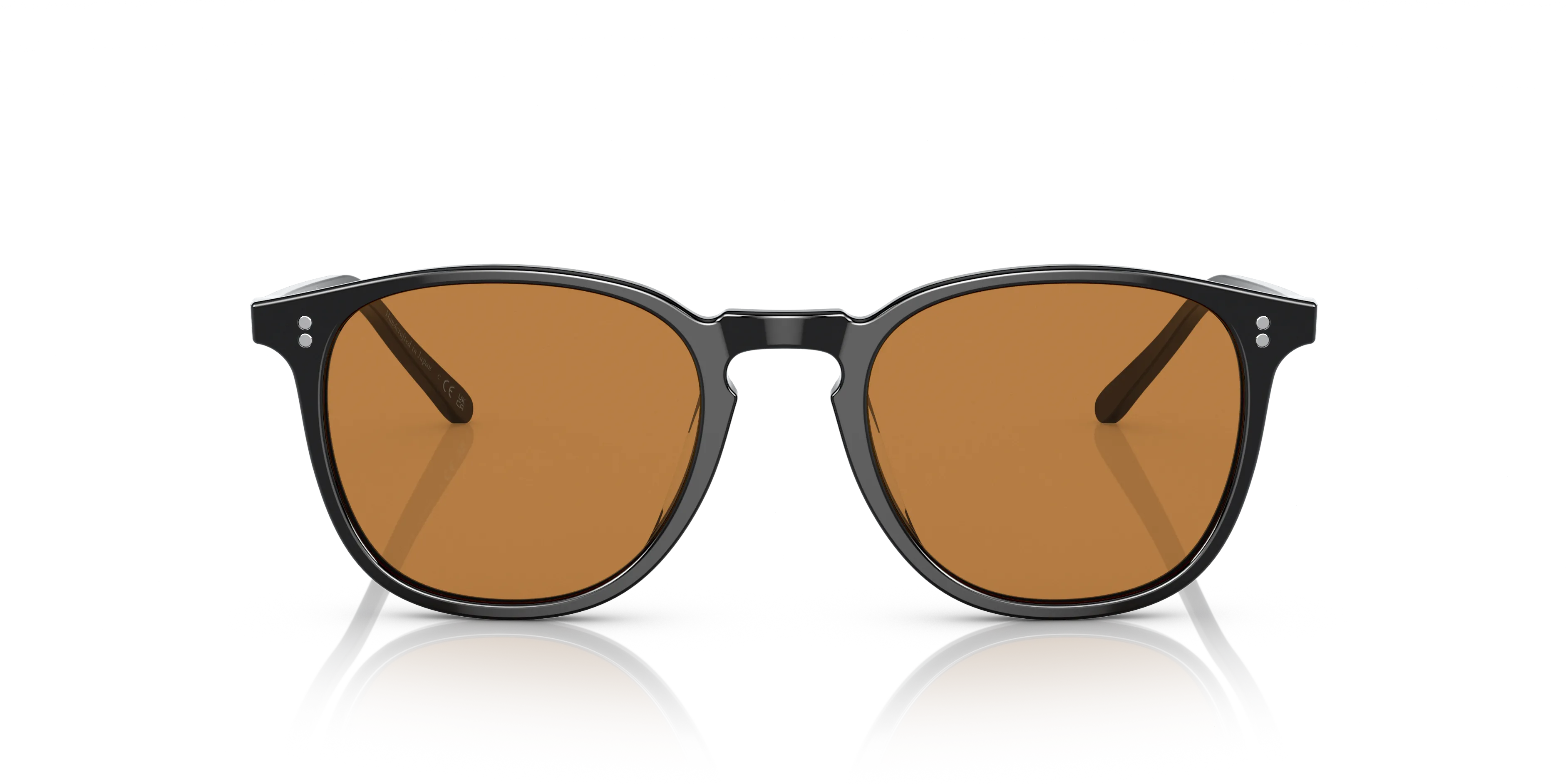 Oliver Peoples OV5491SU FINLEY 1993 SUN 173153 Occhiali da sole Acetato Nero Arancione Rotonda Normale - immagine 3