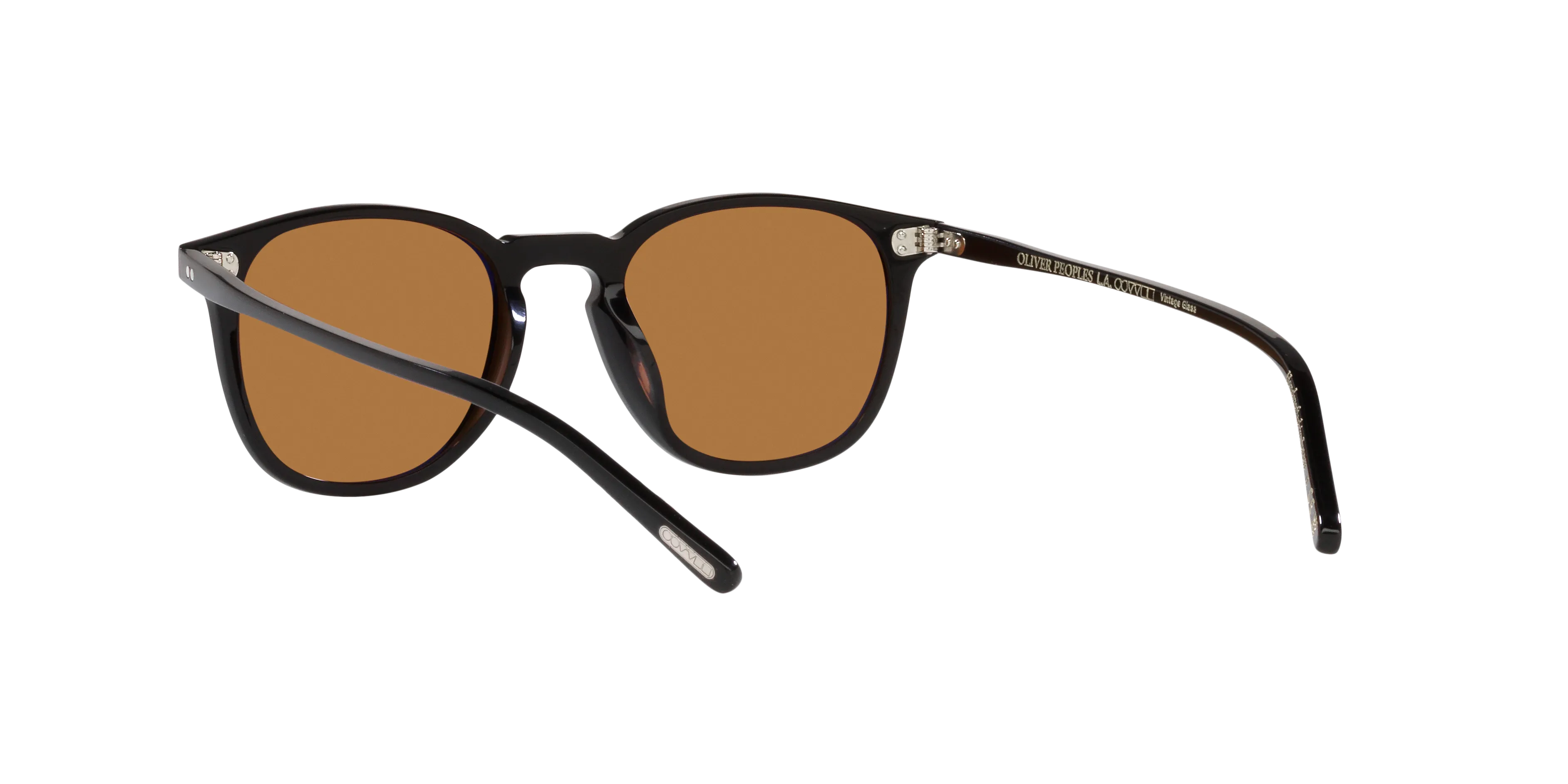 Oliver Peoples OV5491SU FINLEY 1993 SUN 173153 Occhiali da sole Acetato Nero Arancione Rotonda Normale - immagine 4