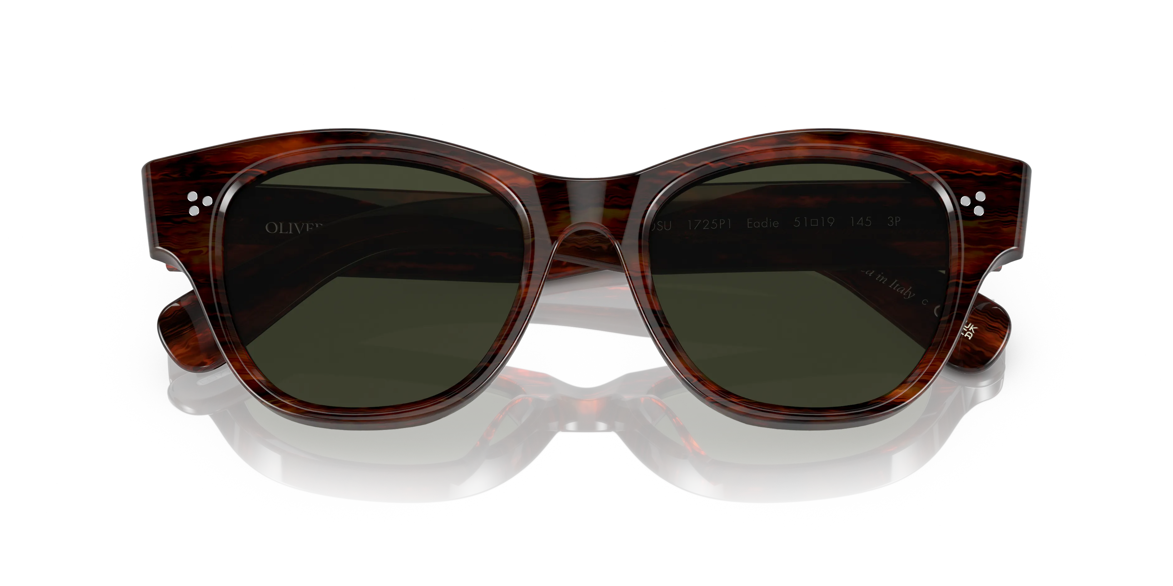 Oliver Peoples OV5490SU EADIE 1725P1 Occhiali da sole Acetato Rosso Verde G15 Pillow Polarizzata - immagine 2