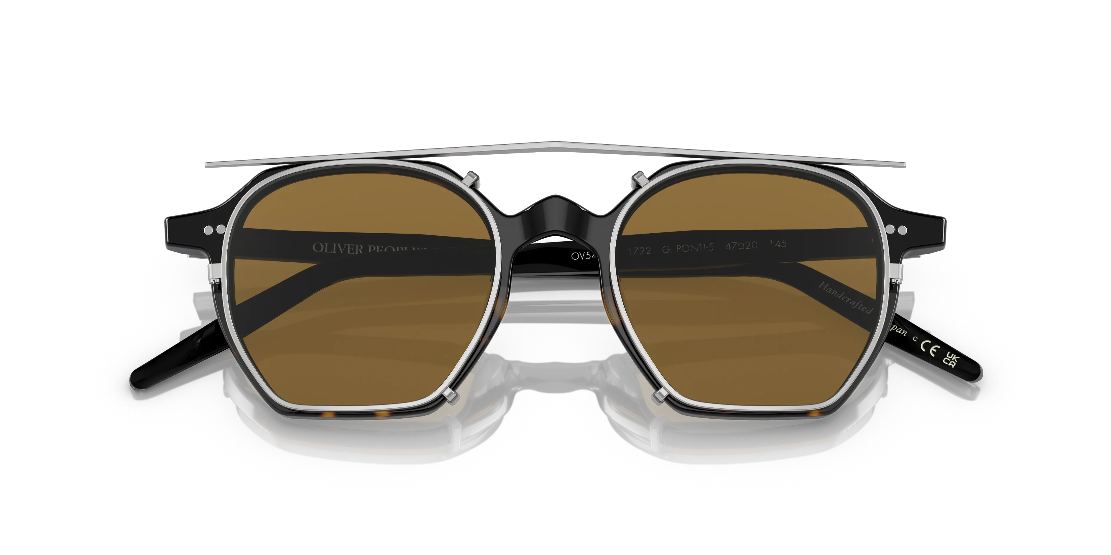 Oliver Peoples OV5489U G. PONTI-5 1722 Montature da vista Acetato Nero Arancione Squadrata Normale - immagine 2