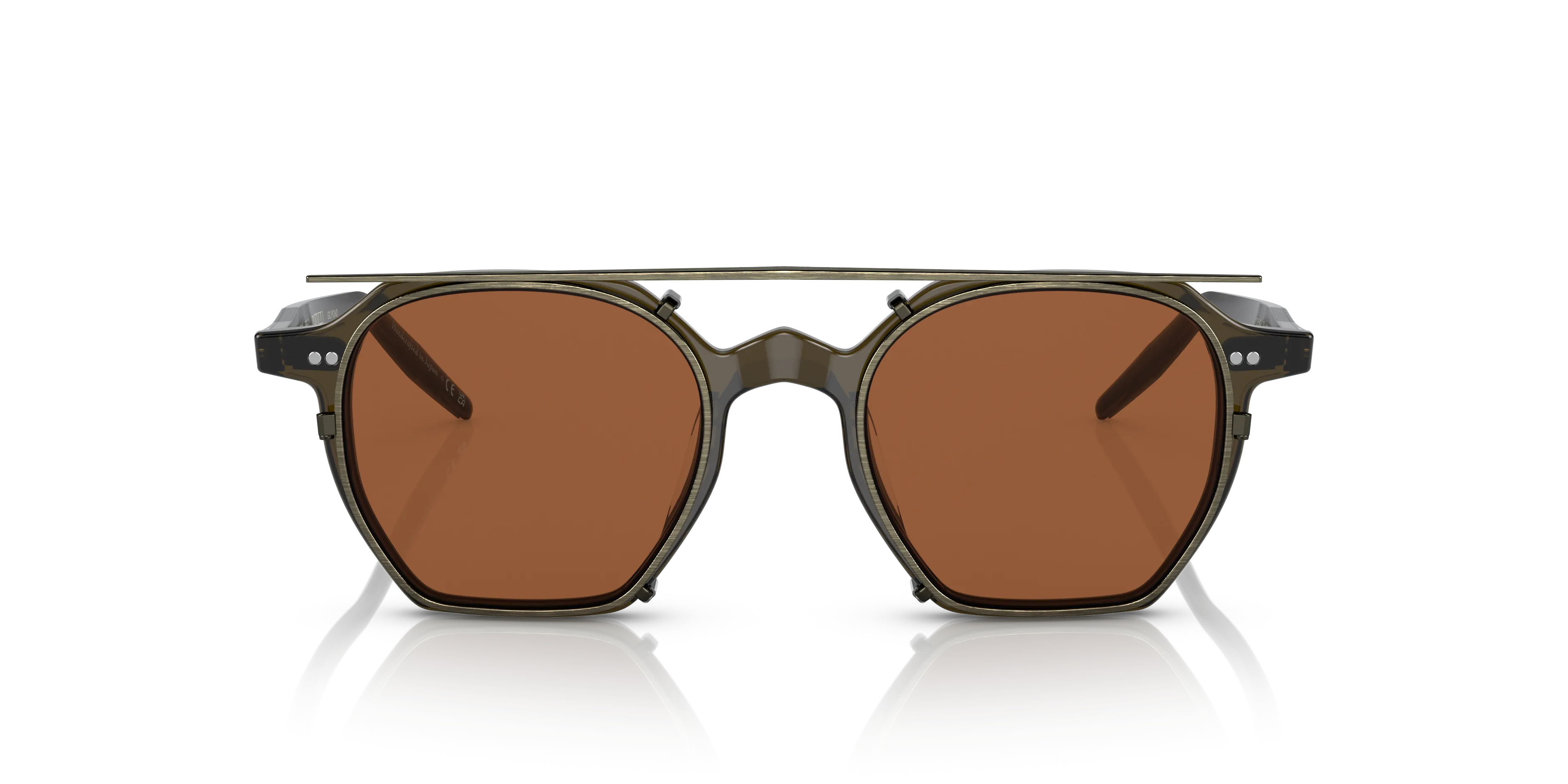 Oliver Peoples OV5489U G. PONTI-5 1576 Montature da vista Acetato Verde Marrone Squadrata Normale - immagine 3