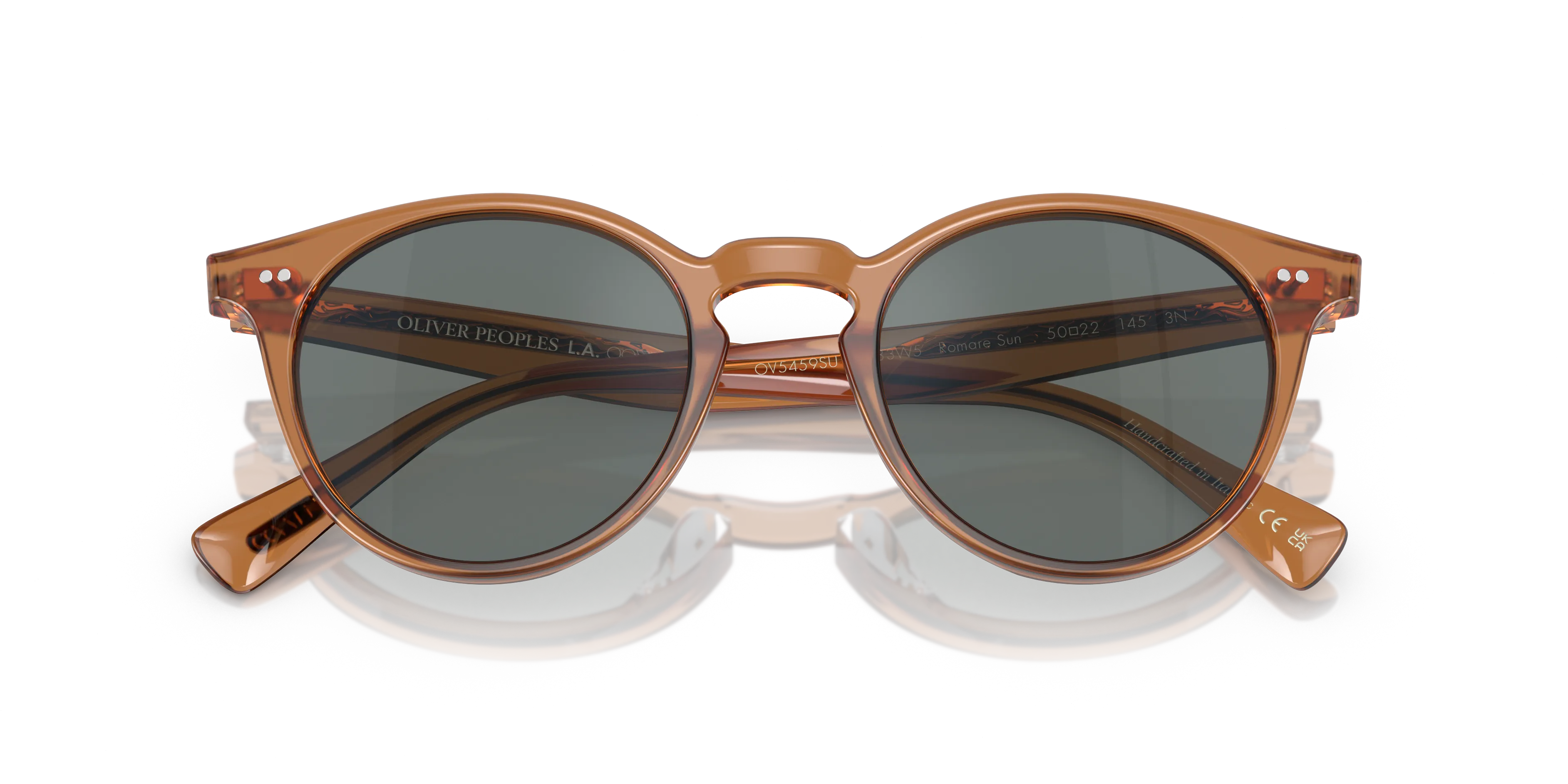 Oliver Peoples OV5459SU ROMARE SUN 1783W5 Occhiali da sole Acetato Marrone Blu Pantos Normale - immagine 2