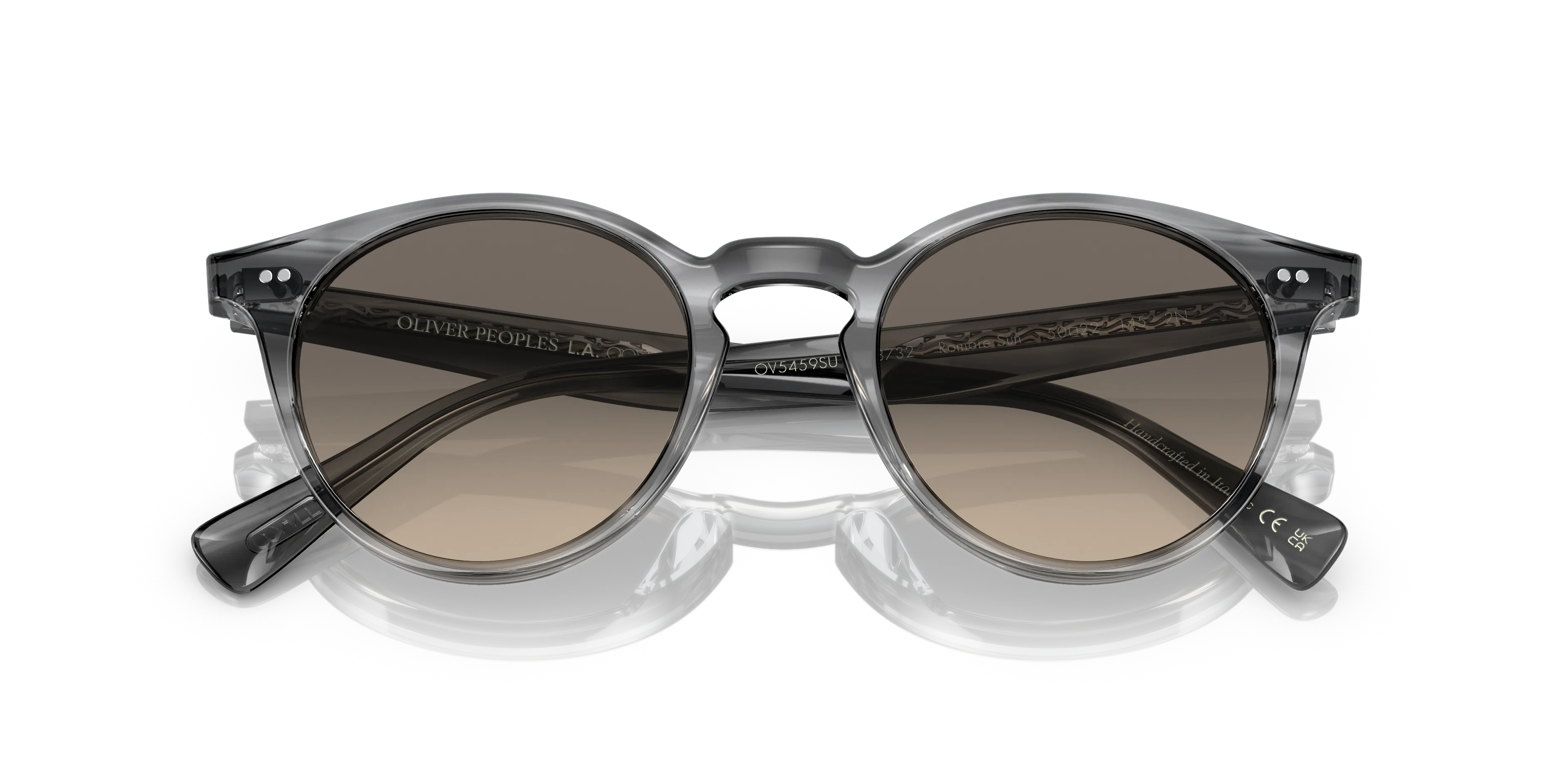 Oliver Peoples OV5459SU ROMARE SUN 173732 Occhiali da sole Acetato Grigio Marrone Pantos Normale - immagine 2
