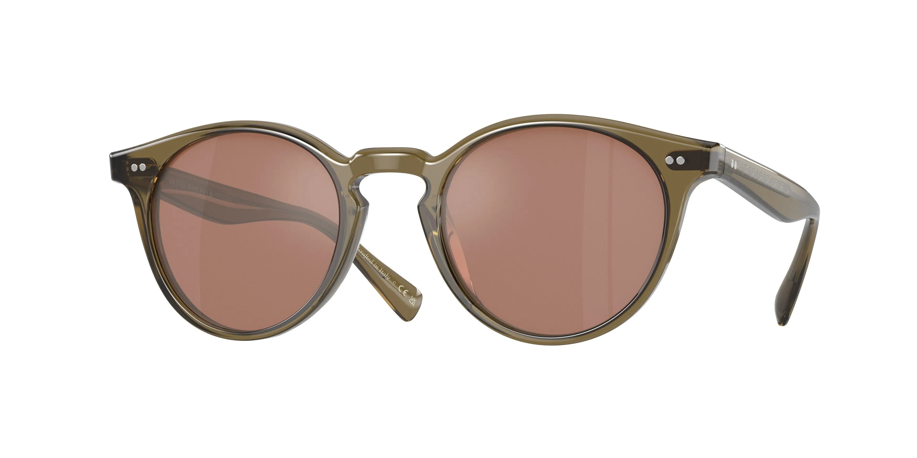 Oliver Peoples OV5459SU ROMARE SUN 1678W4 Occhiali da sole Acetato Verde Marrone Pantos Normale - immagine 1