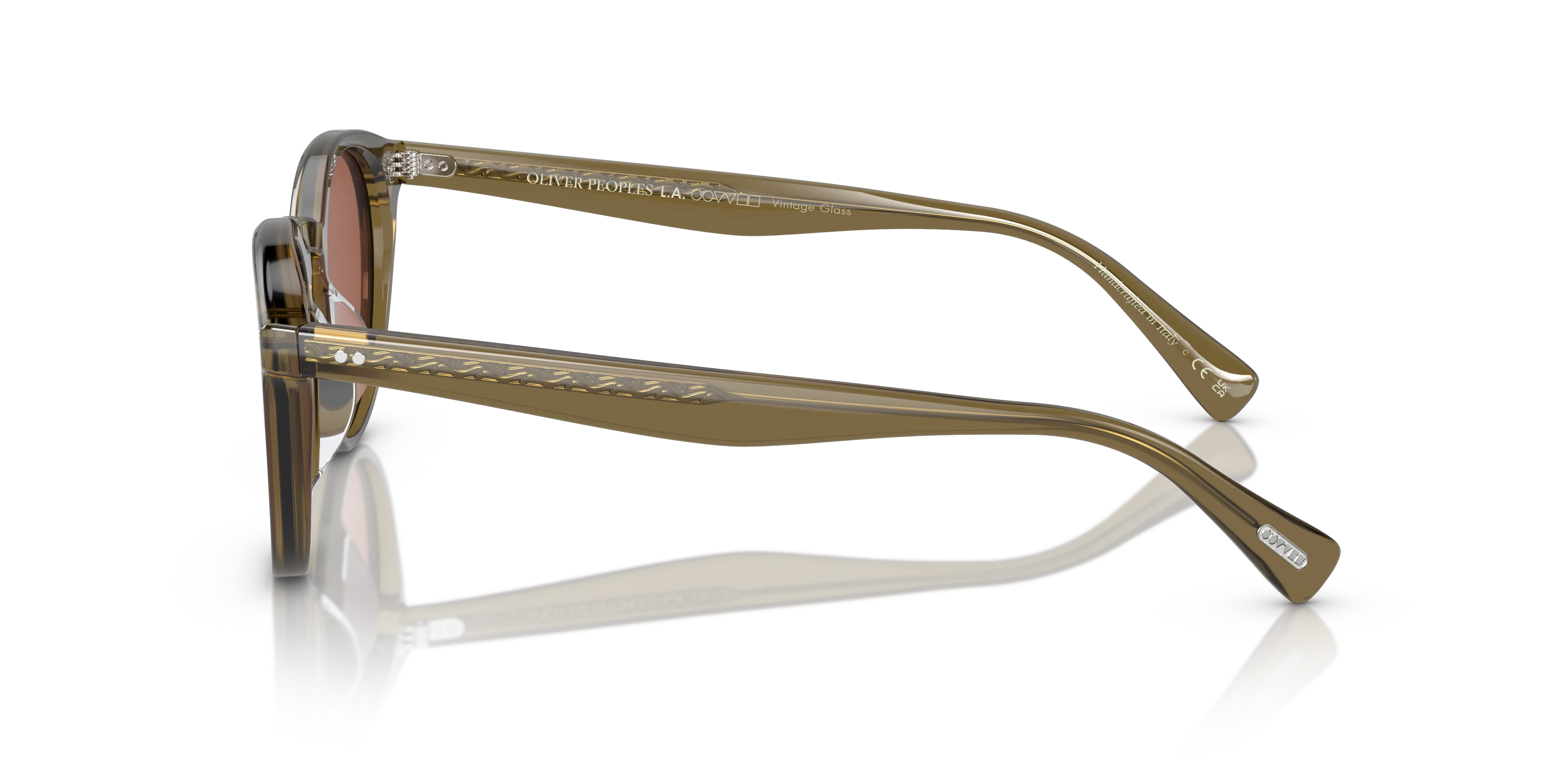 Oliver Peoples OV5459SU ROMARE SUN 1678W4 Occhiali da sole Acetato Verde Marrone Pantos Normale - immagine 4