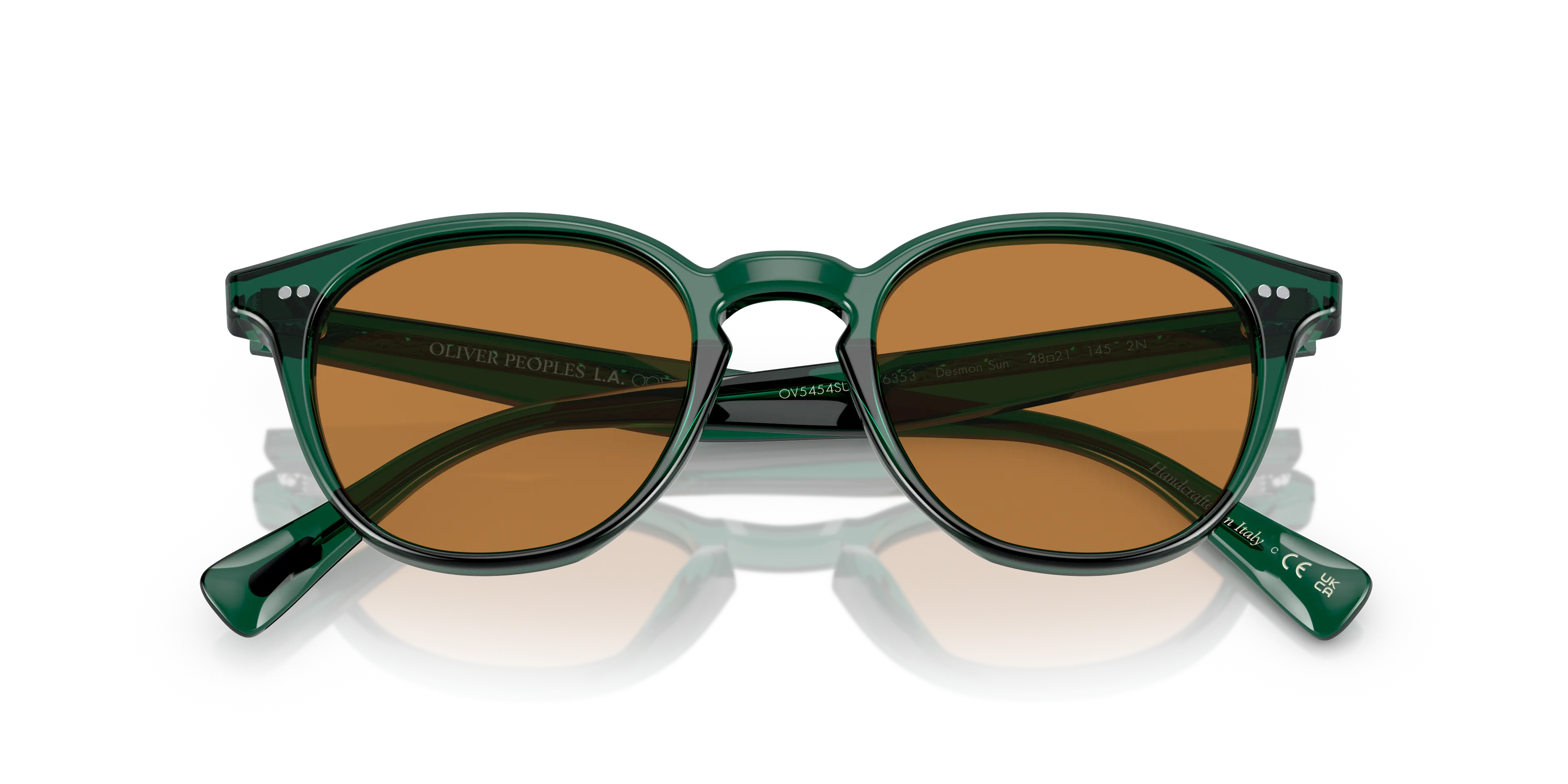 Oliver Peoples OV5454SU DESMON SUN 176353 Occhiali da sole Acetato Verde Arancione Pantos Normale - immagine 2