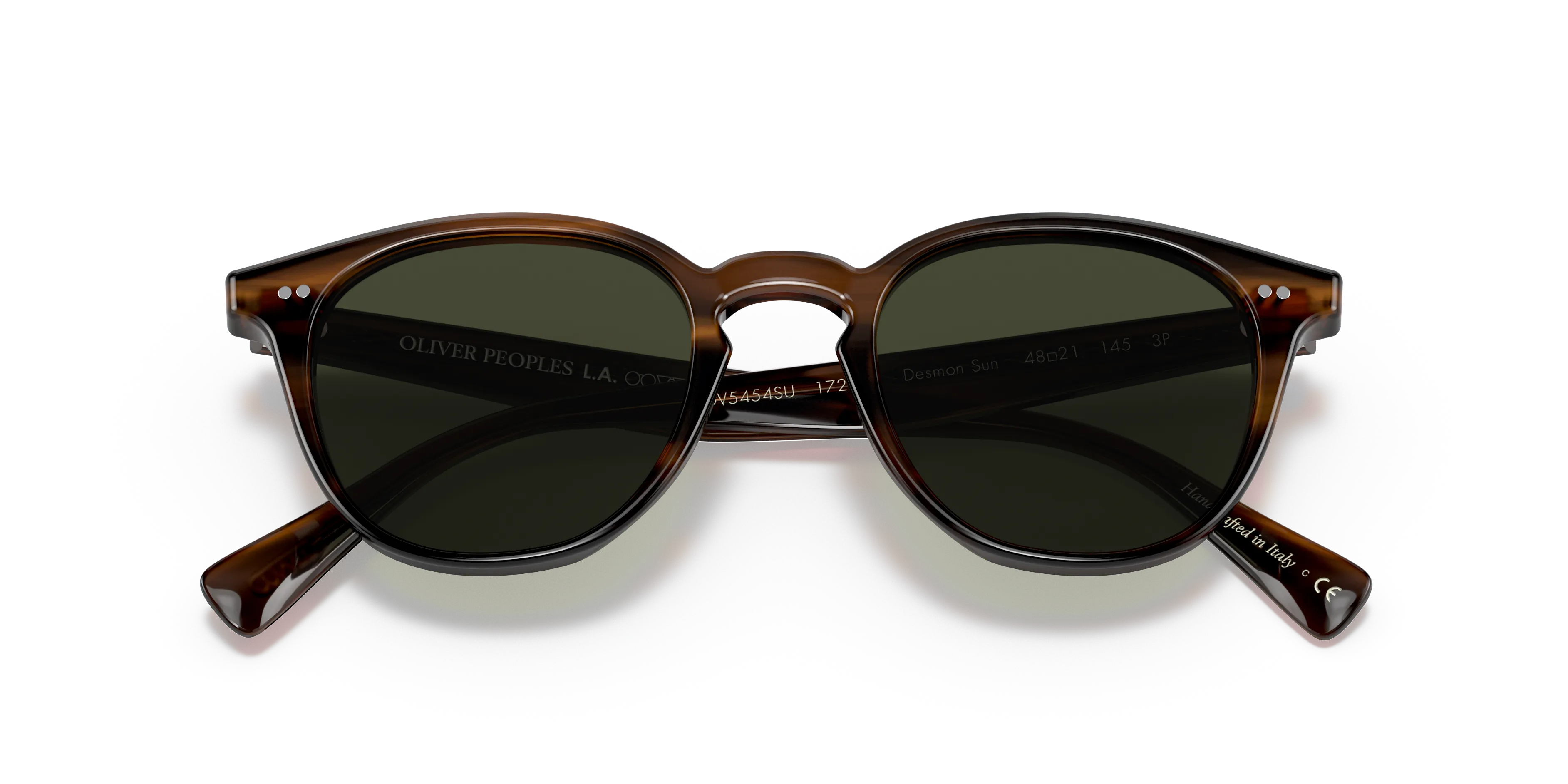 Oliver Peoples OV5454SU DESMON SUN 1724P1 Occhiali da sole Acetato Marrone Verde G15 Pantos Polarizzata - immagine 2