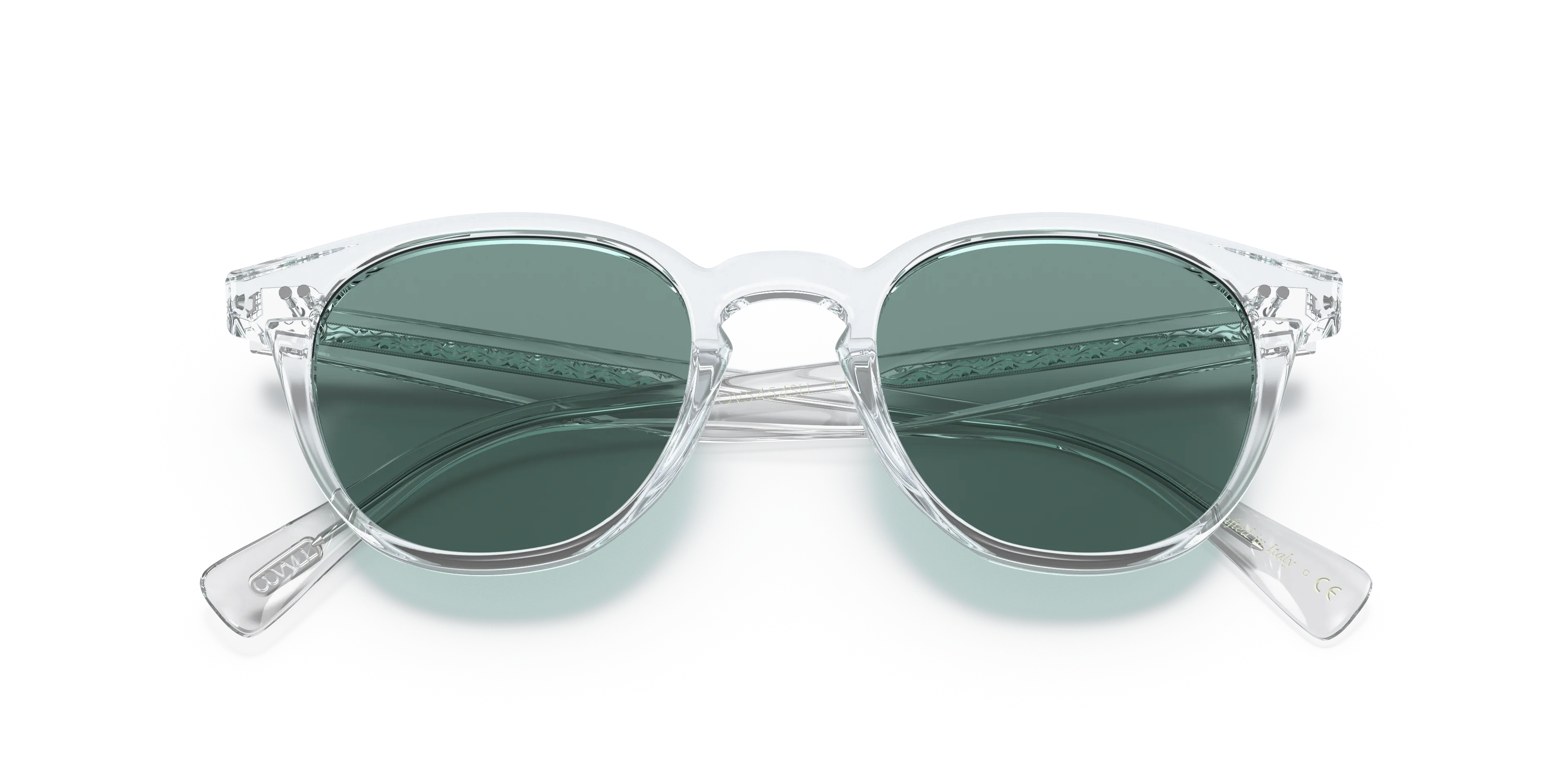 Oliver Peoples OV5454SU DESMON SUN 1101P1 Occhiali da sole Acetato Trasparente Verde Pantos Polarizzata - immagine 2