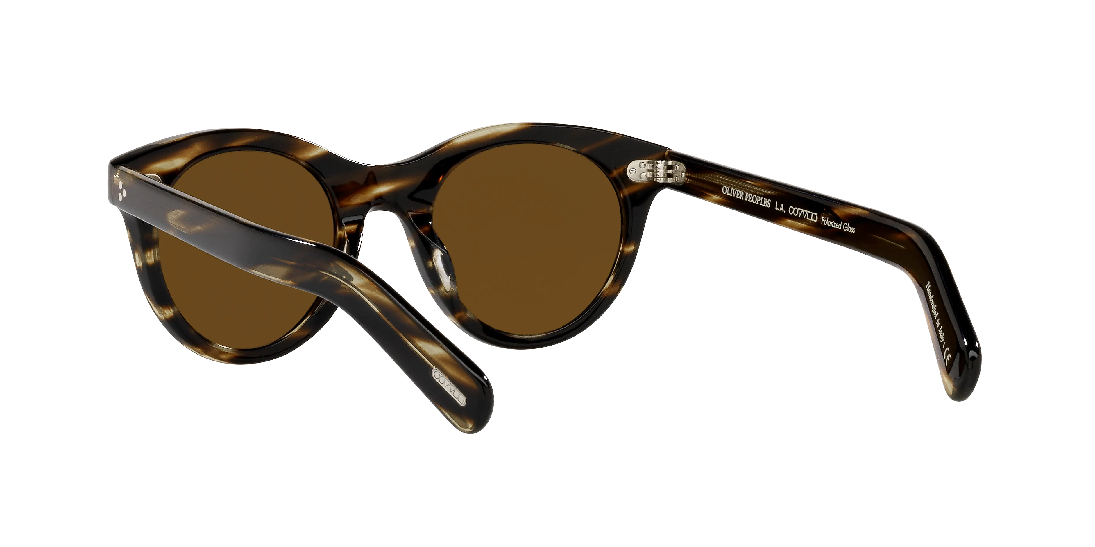 Oliver Peoples OV5451SU MERRIVALE 100357 Occhiali da sole Acetato Nero Marrone Rotonda Polarizzata - immagine 4