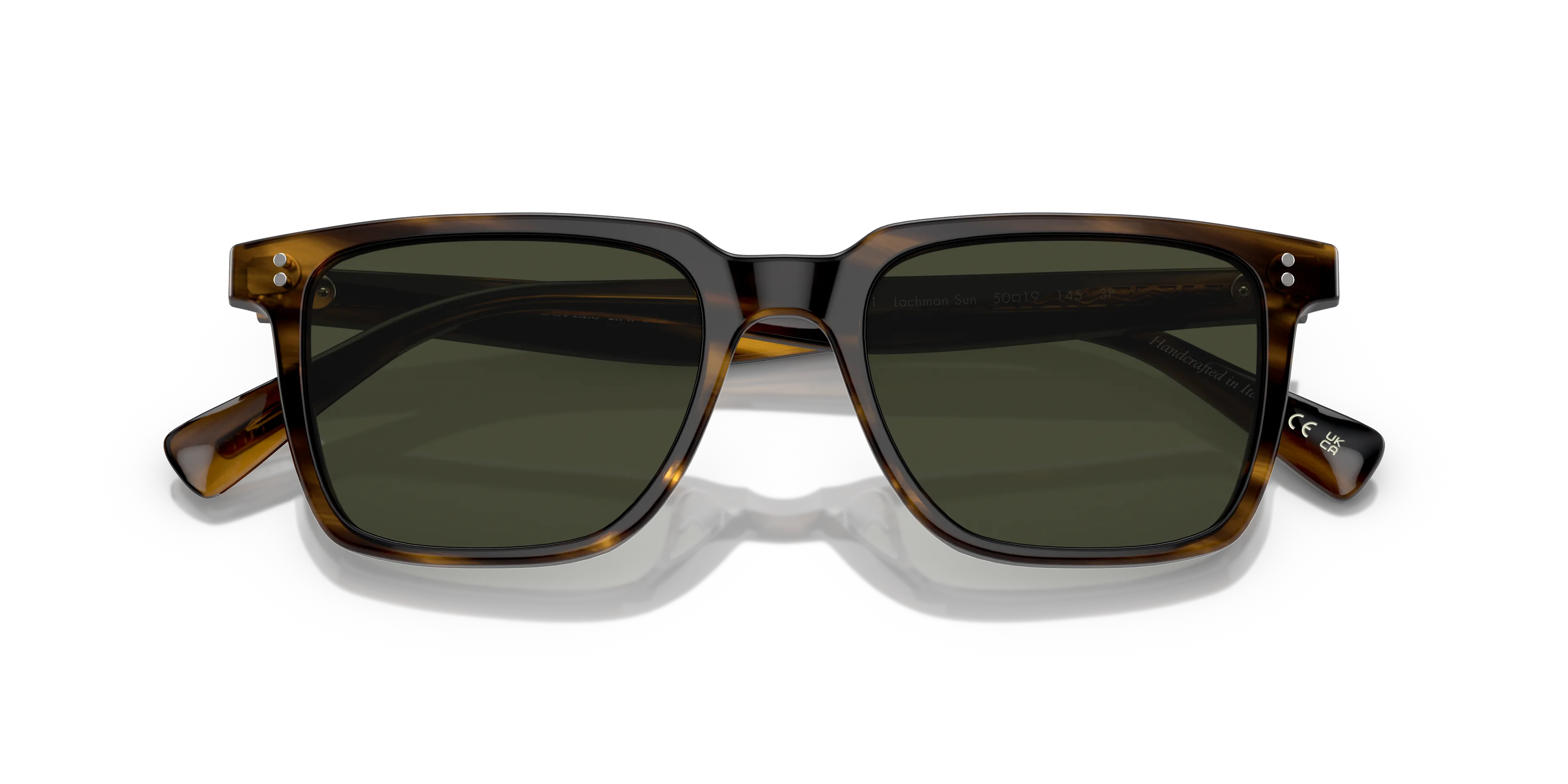 Oliver Peoples OV5419SU LACHMAN SUN 1677P1 Occhiali da sole Acetato Marrone Verde G15 Squadrata Polarizzata - immagine 2