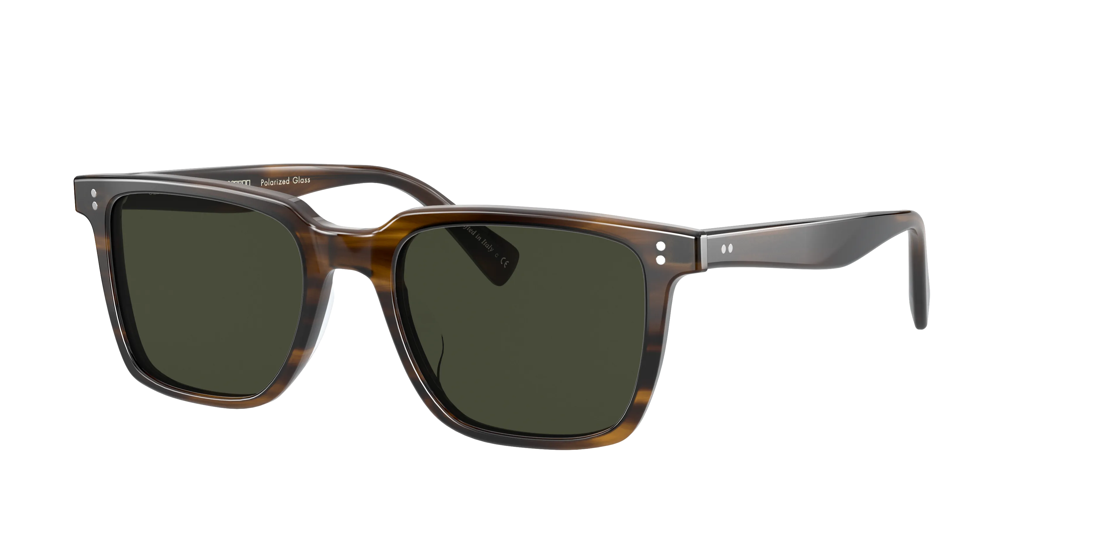 Oliver Peoples OV5419SU LACHMAN SUN 1677P1 Occhiali da sole Acetato Marrone Verde G15 Squadrata Polarizzata - immagine 1