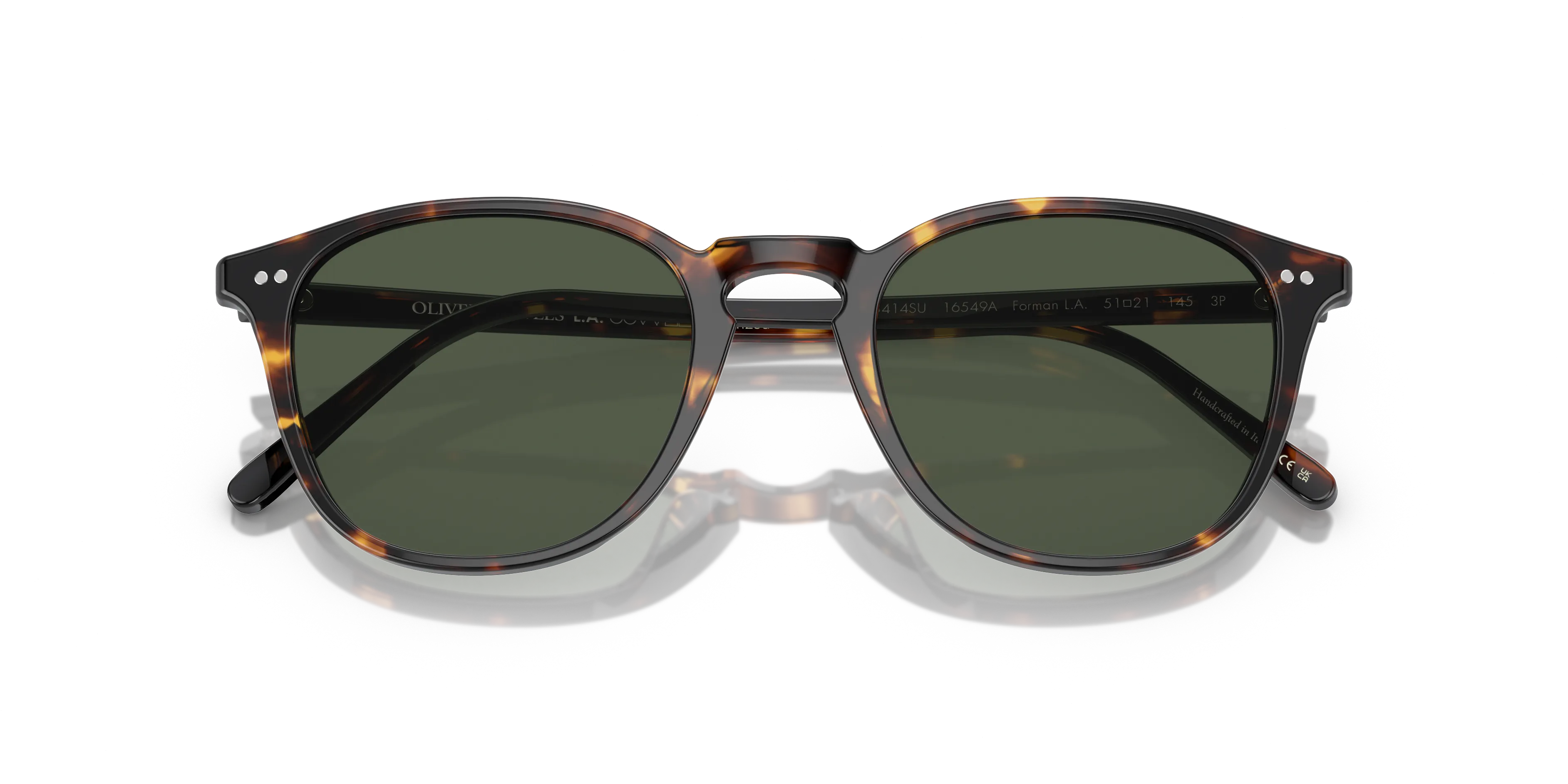 Oliver Peoples OV5414SU FORMAN L.A 16549A Occhiali da sole Acetato Tartaruga Verde G15 Squadrata Polarizzata - immagine 2