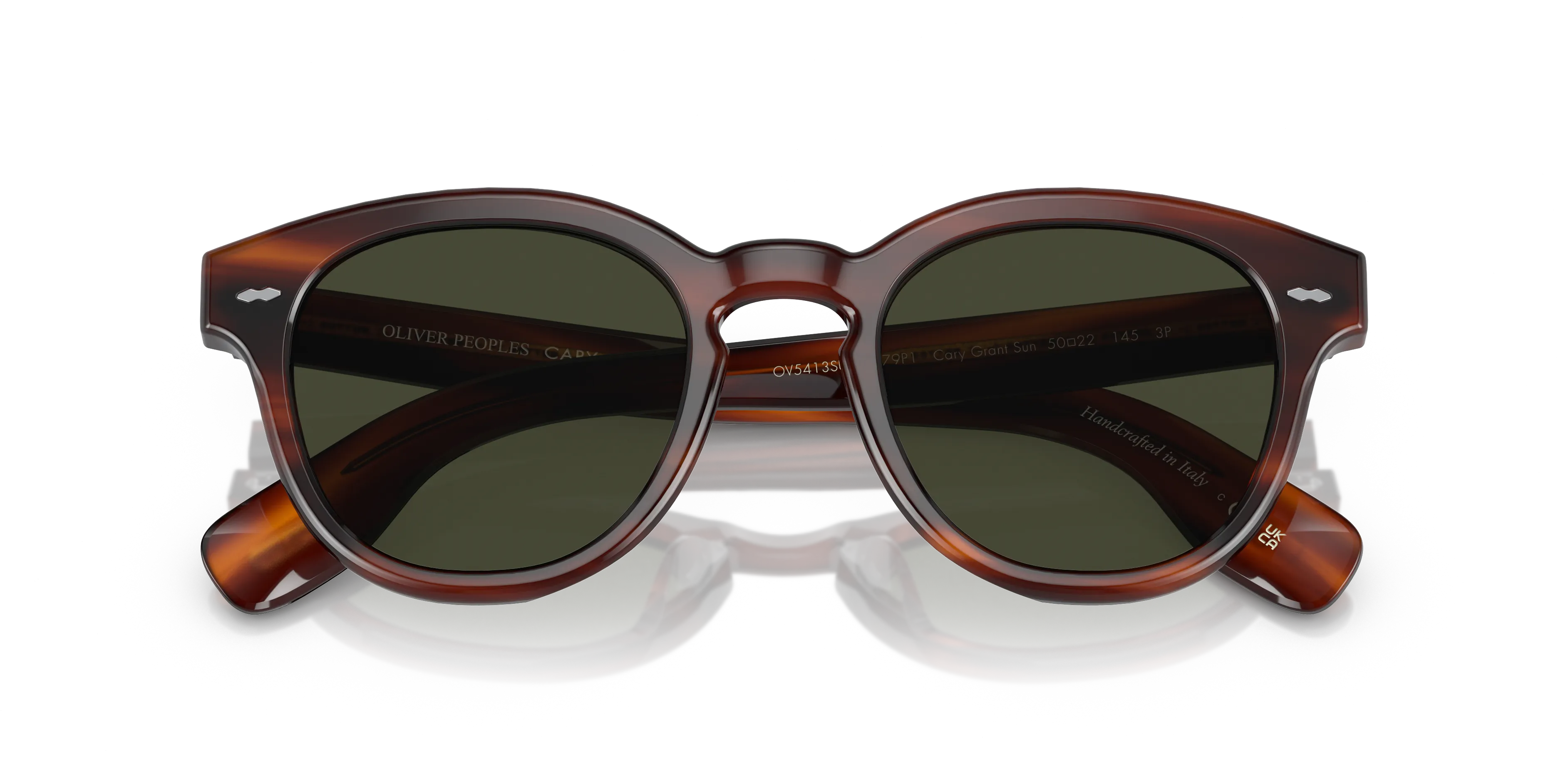 Oliver Peoples OV5413SU CARY GRANT SUN 1679P1 Occhiali da sole Acetato Tartaruga Verde G15 Pantos Polarizzata - immagine 2