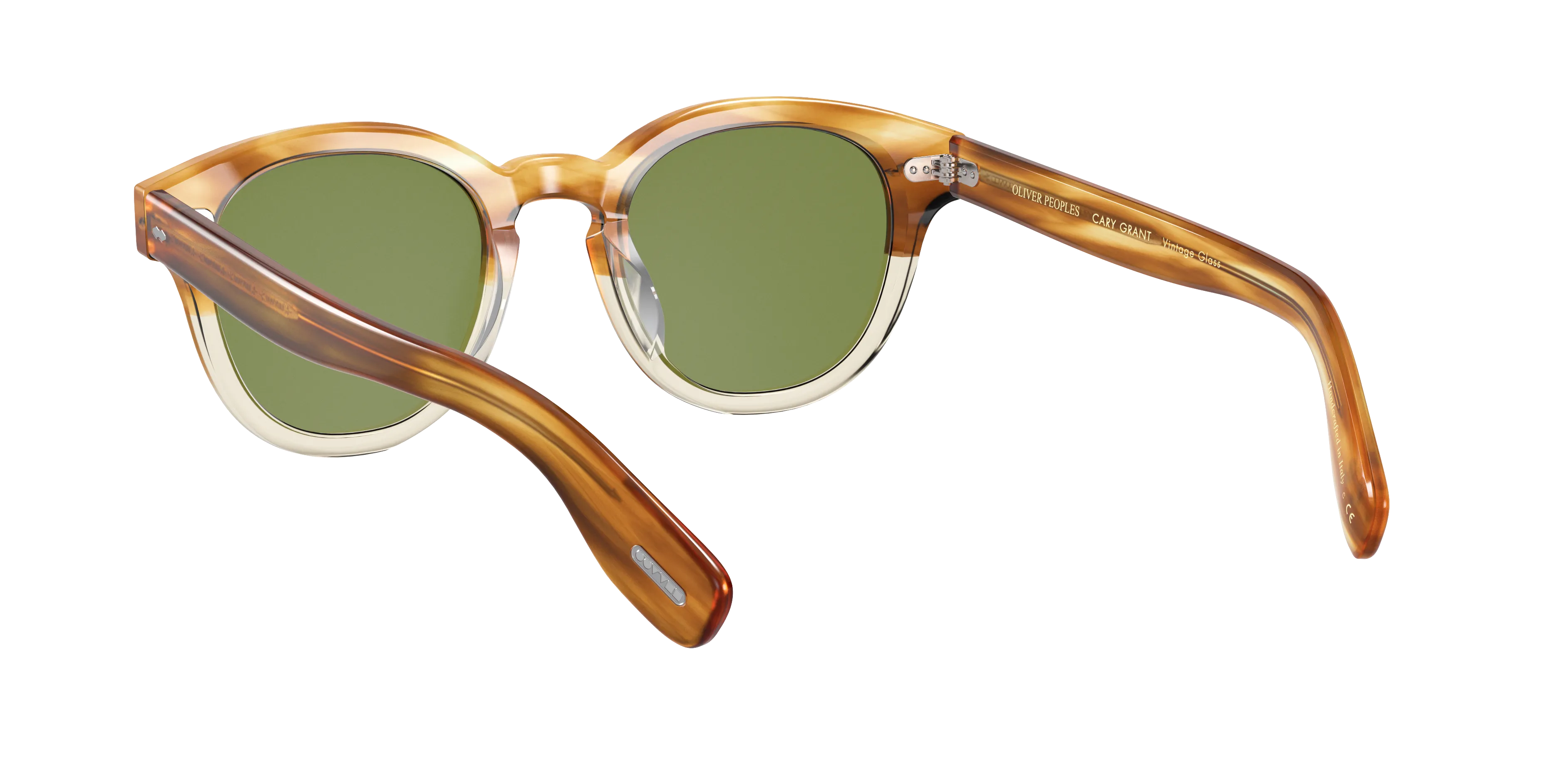 Oliver Peoples OV5413SU CARY GRANT SUN 167452 Occhiali da sole Acetato Giallo Verde Pantos Normale - immagine 4
