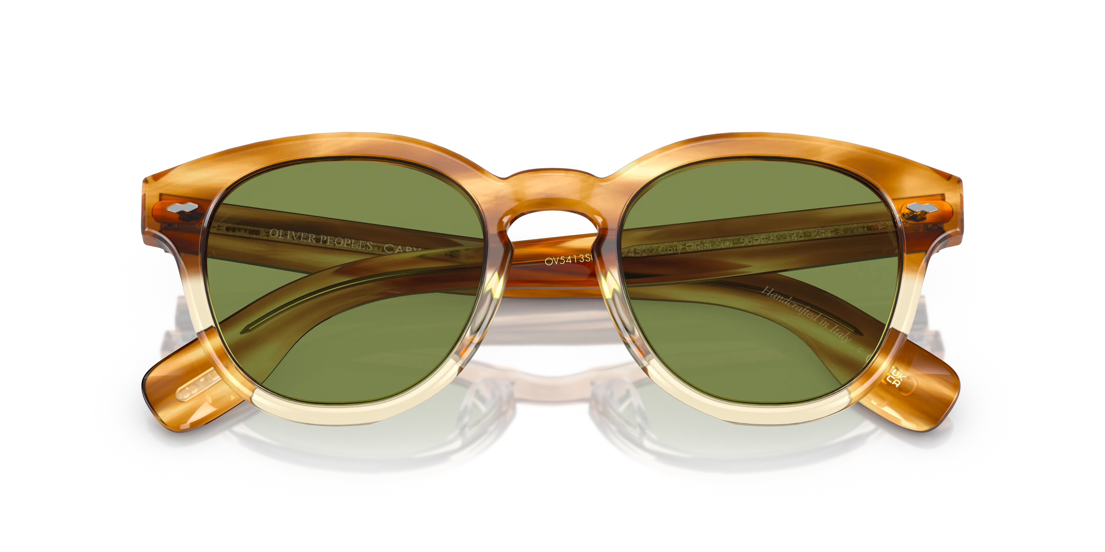 Oliver Peoples OV5413SU CARY GRANT SUN 167452 Occhiali da sole Acetato Giallo Verde Pantos Normale - immagine 2