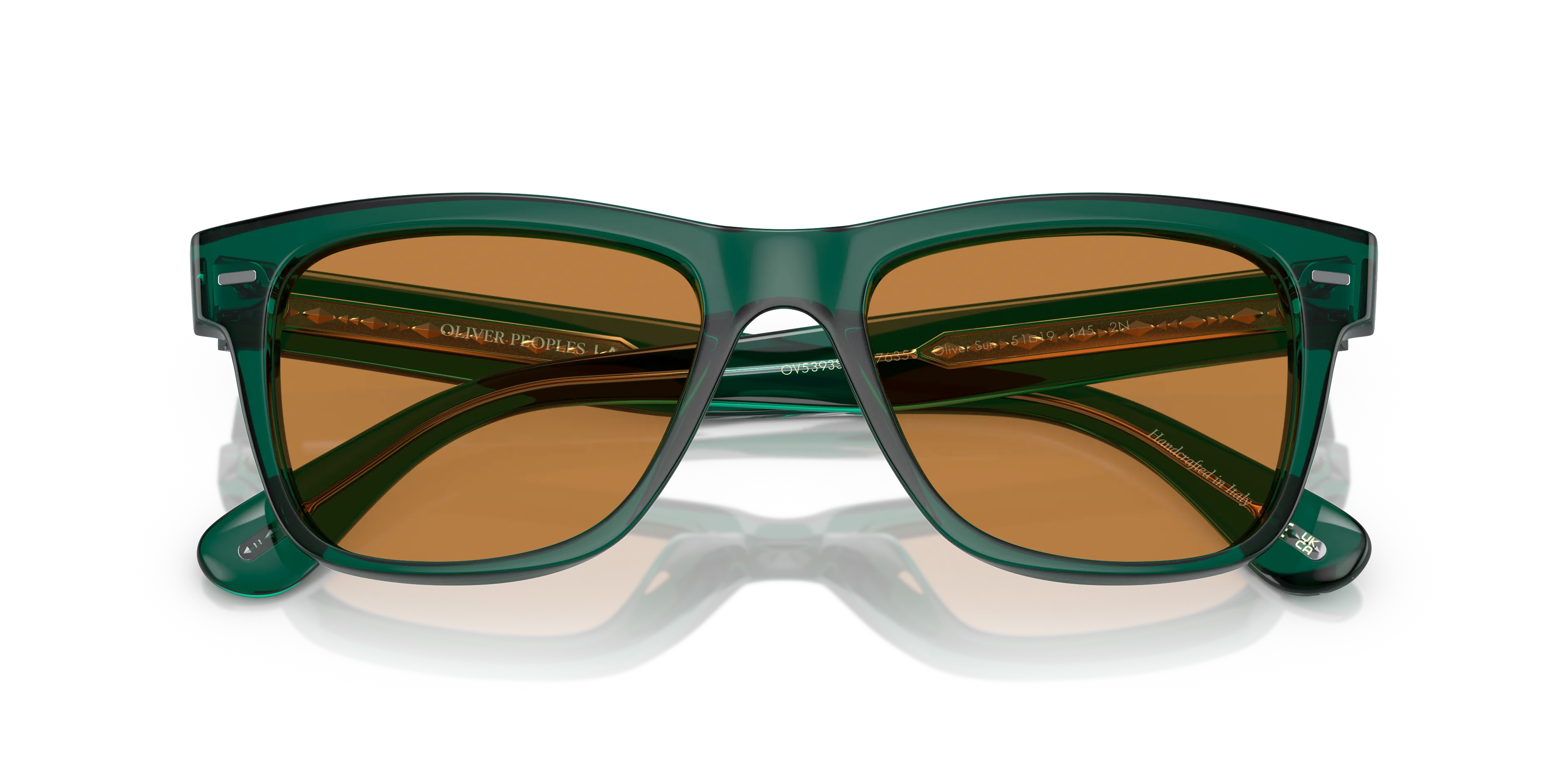 Oliver Peoples OV5393SU OLIVER SUN 176353 Occhiali da sole Acetato Verde Arancione Squadrata Normale - immagine 2