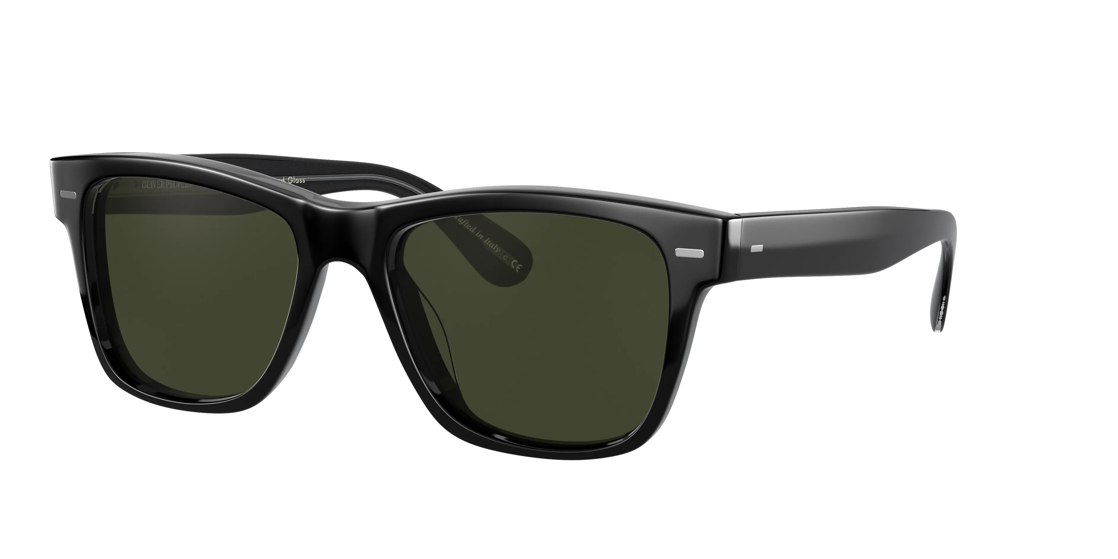 Oliver Peoples OV5393SU OLIVER SUN 1492P1 Occhiali da sole Acetato Nero Verde G15 Squadrata Polarizzata - immagine 1
