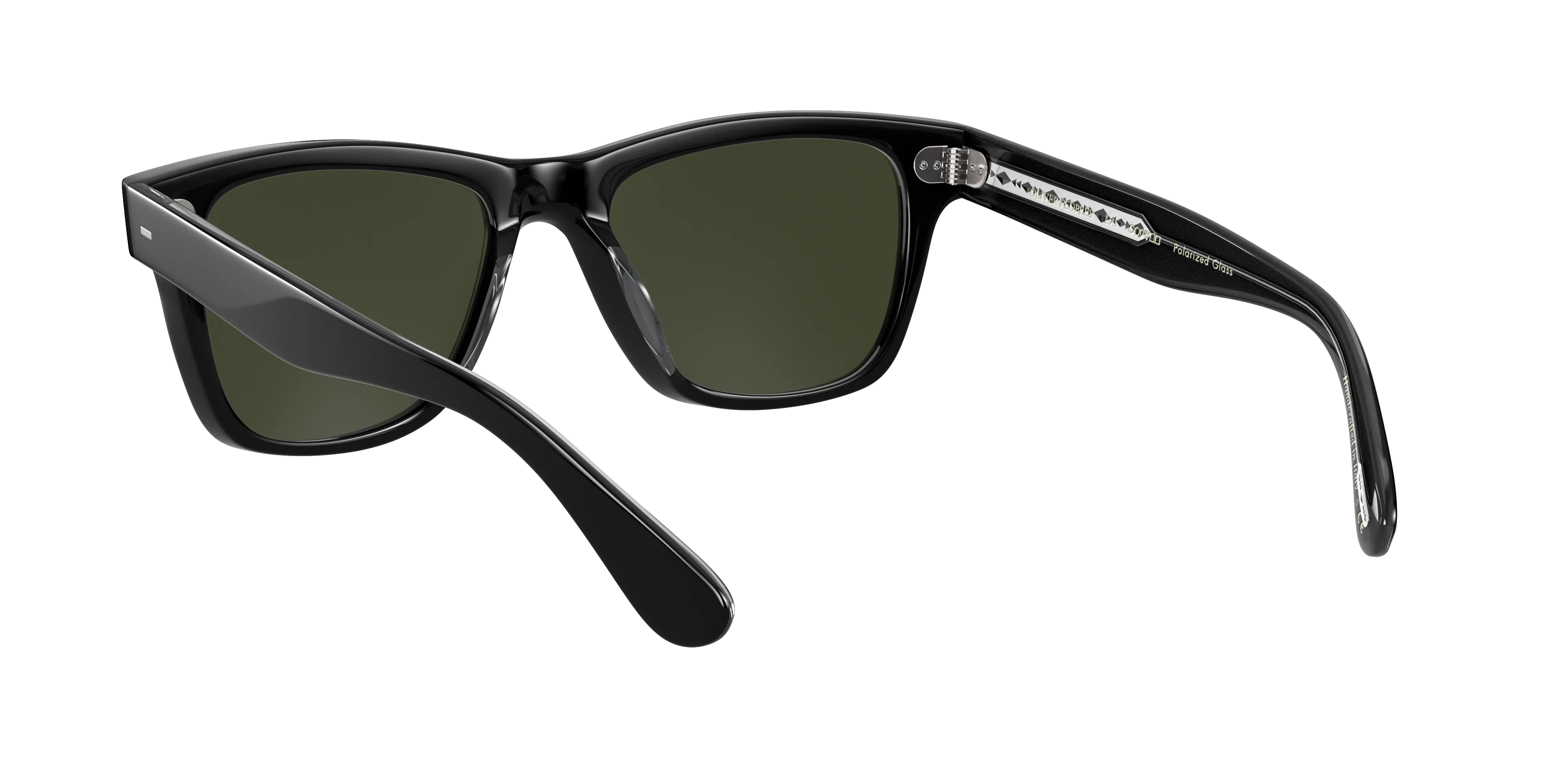 Oliver Peoples OV5393SU OLIVER SUN 1492P1 Occhiali da sole Acetato Nero Verde G15 Squadrata Polarizzata - immagine 4