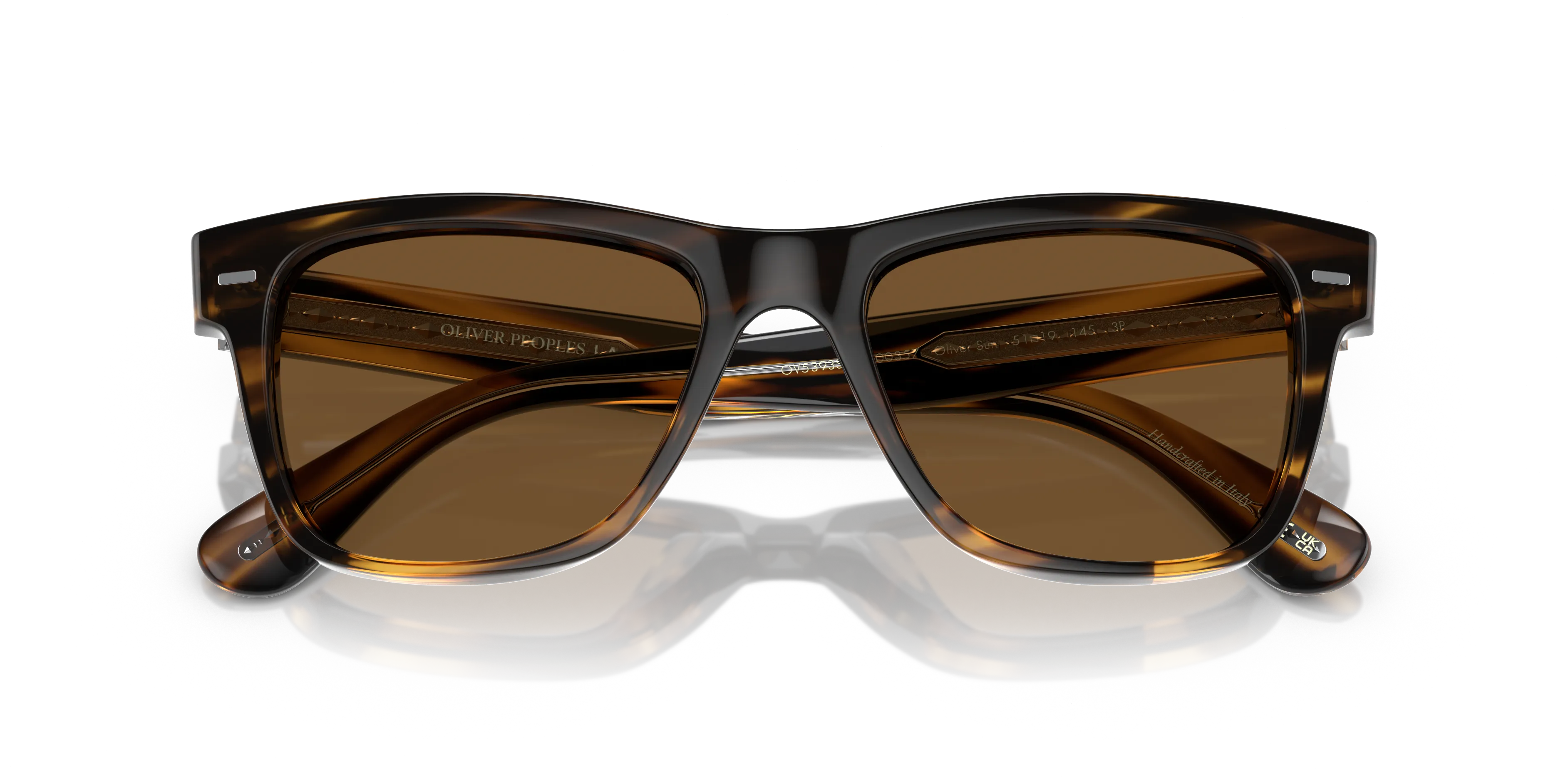 Oliver Peoples OV5393SU OLIVER SUN 100357 Occhiali da sole Acetato Nero Marrone Squadrata Polarizzata - immagine 2