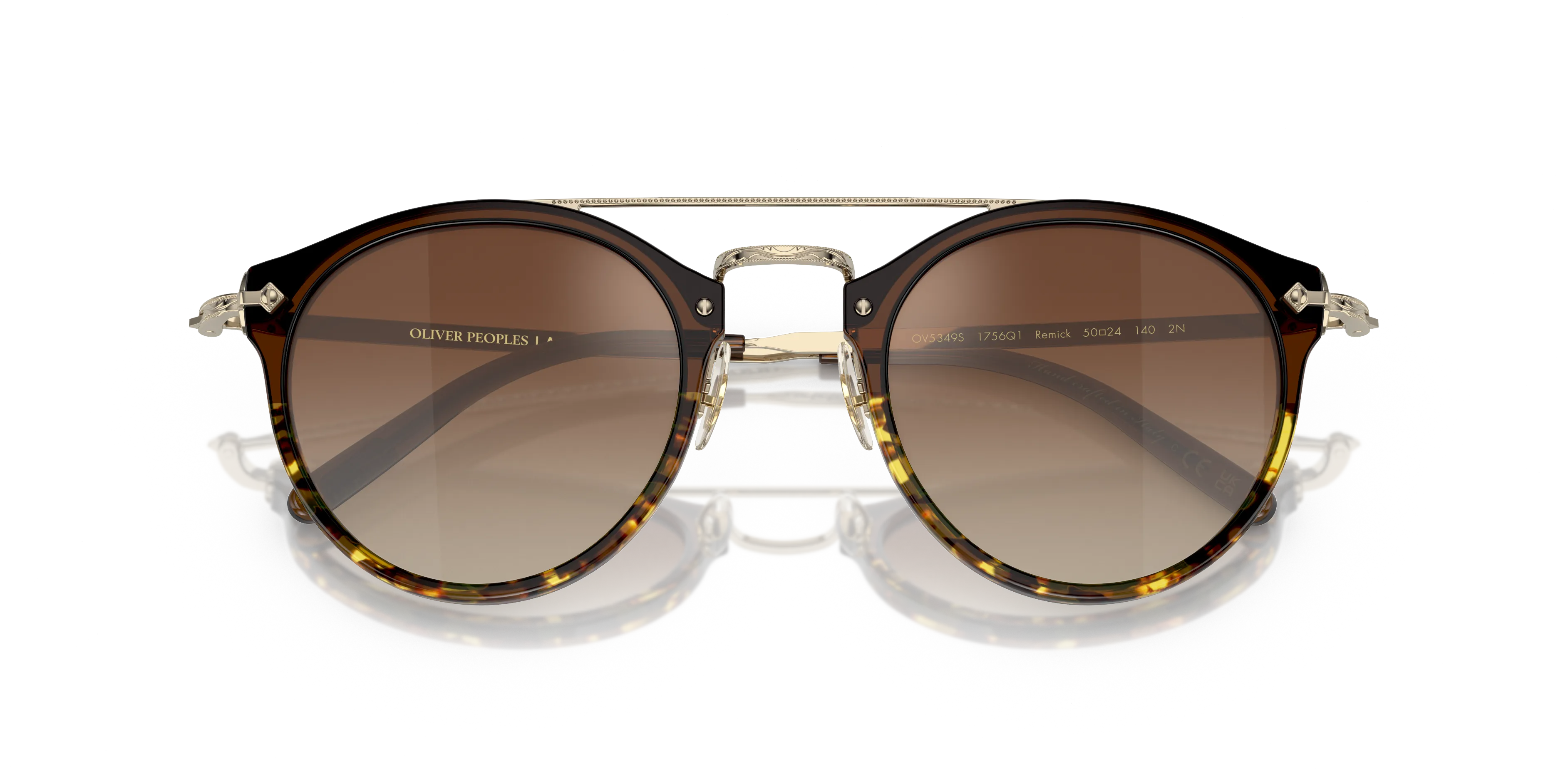 Oliver Peoples OV5349S REMICK 1756Q1 Occhiali da sole Acetato Marrone Marrone Pantos Normale - immagine 2