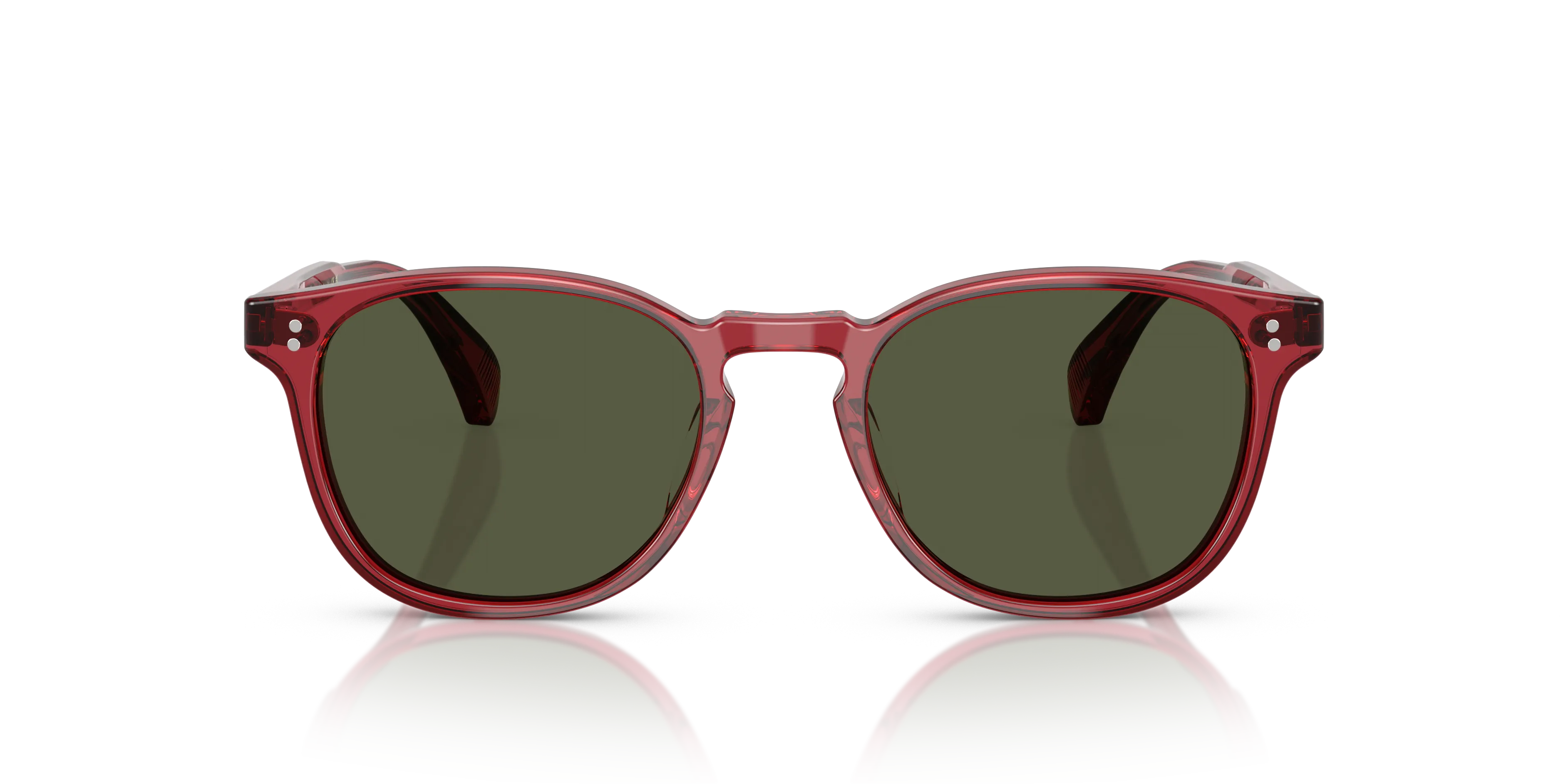Oliver Peoples OV5298SU FINLEY ESQ. SUN (U) 176452 Occhiali da sole Acetato Rosso Verde G15 Rotonda Normale - immagine 3
