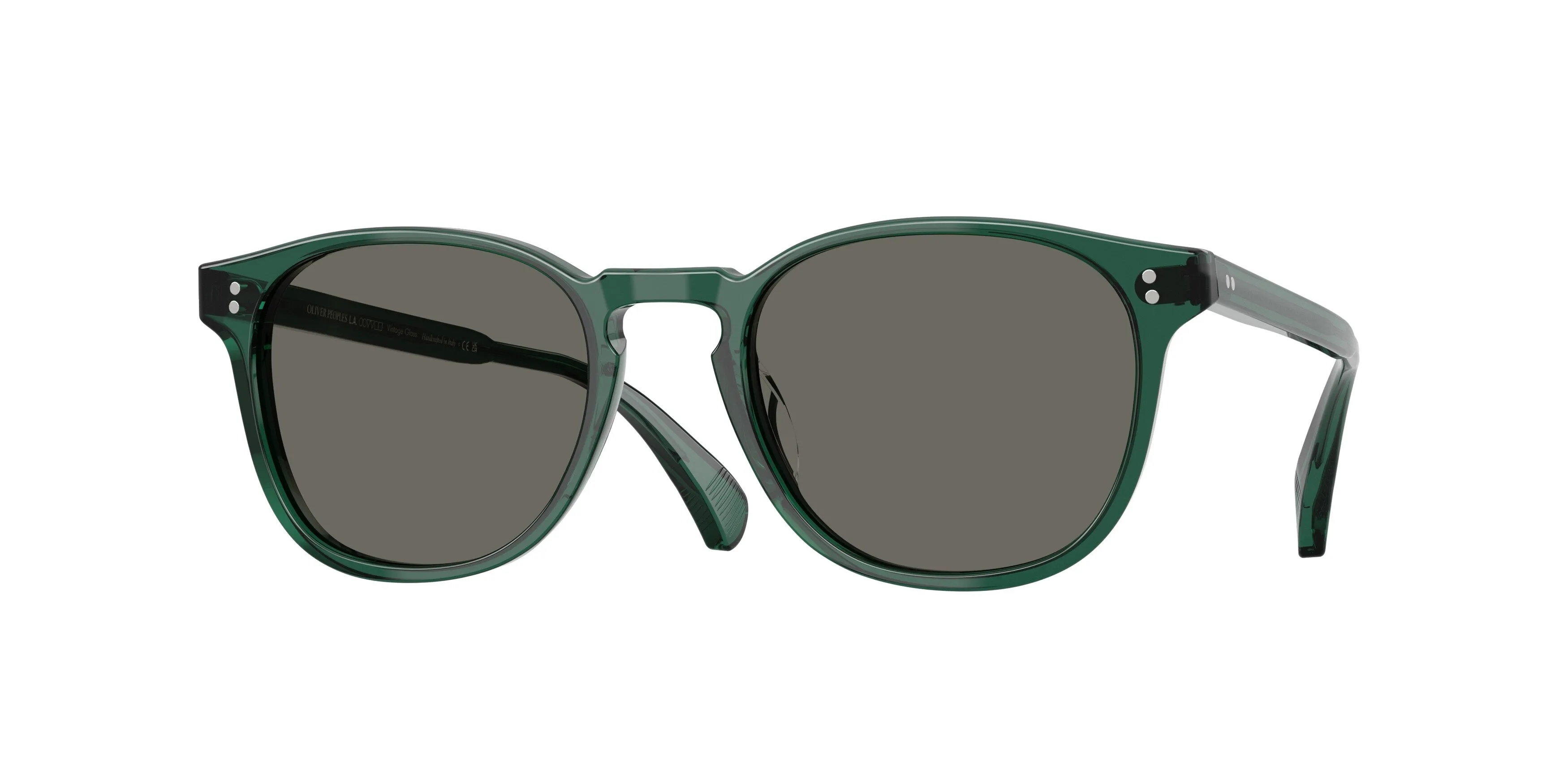 Oliver Peoples OV5298SU FINLEY ESQ. SUN (U) 1763R5 Occhiali da sole Acetato Verde Grigio Rotonda Normale - immagine 1