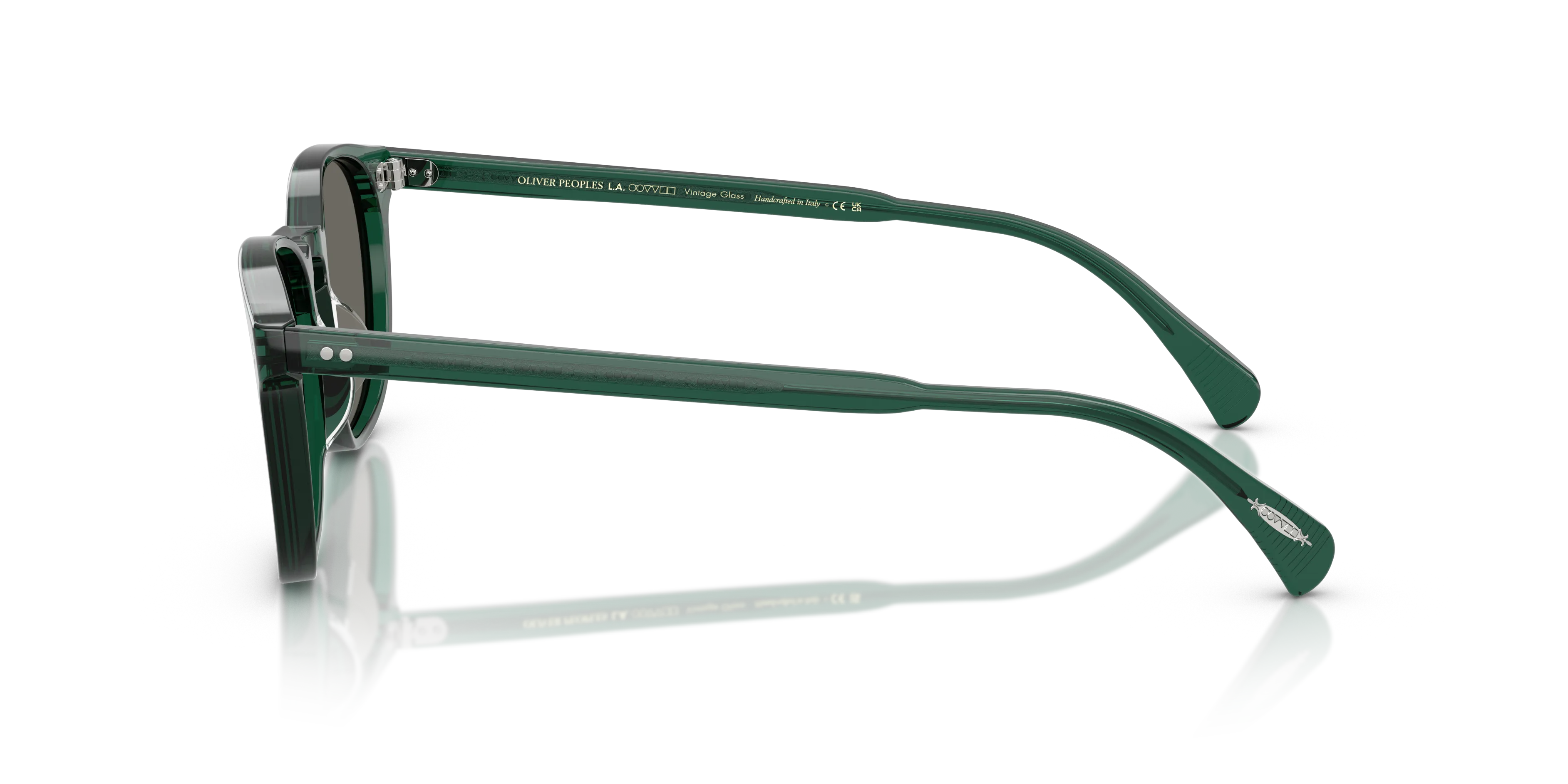 Oliver Peoples OV5298SU FINLEY ESQ. SUN (U) 1763R5 Occhiali da sole Acetato Verde Grigio Rotonda Normale - immagine 4