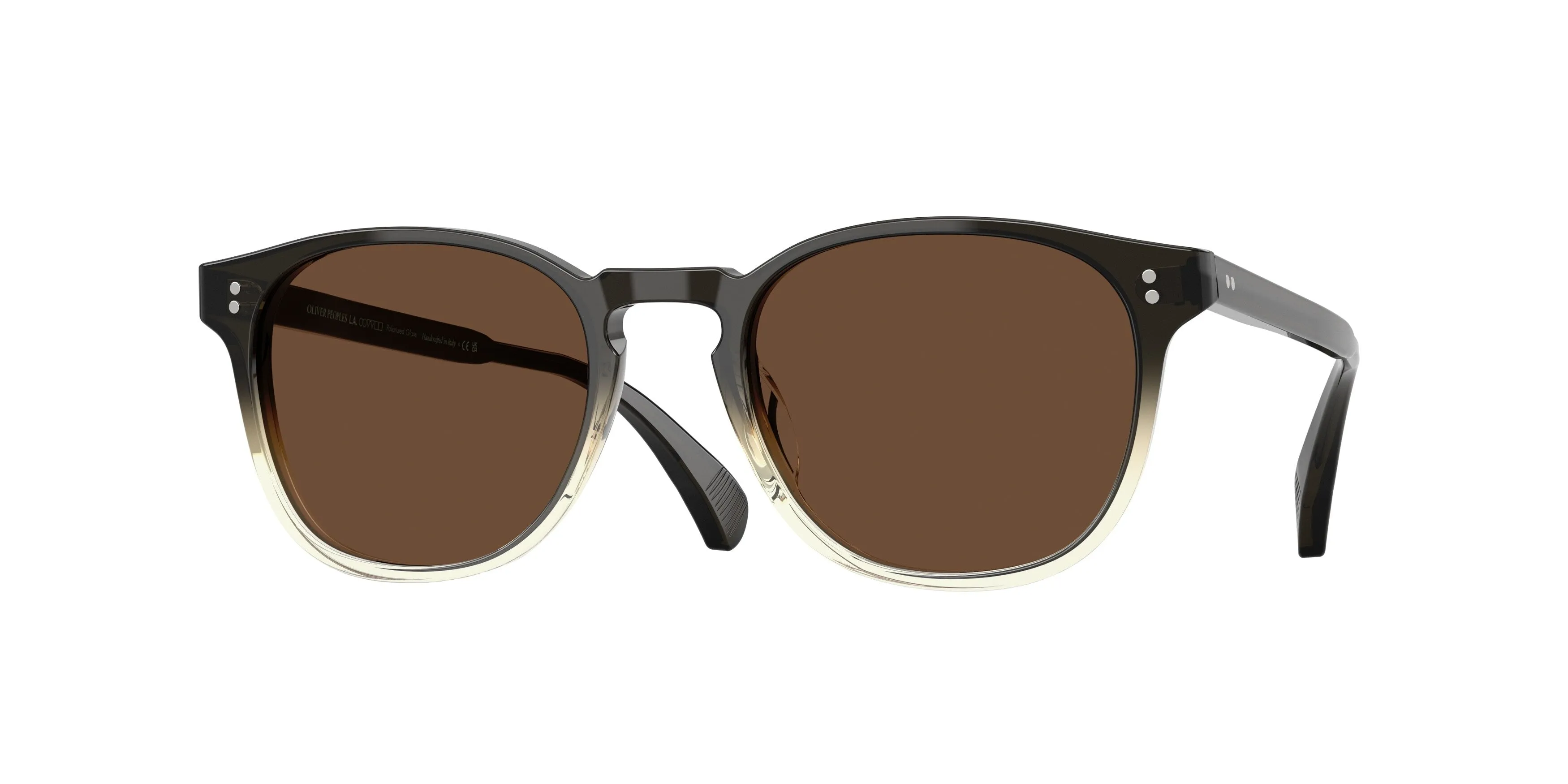 Oliver Peoples OV5298SU FINLEY ESQ. SUN (U) 1748AN Occhiali da sole Acetato Nero Marrone Rotonda Polarizzata - immagine 1