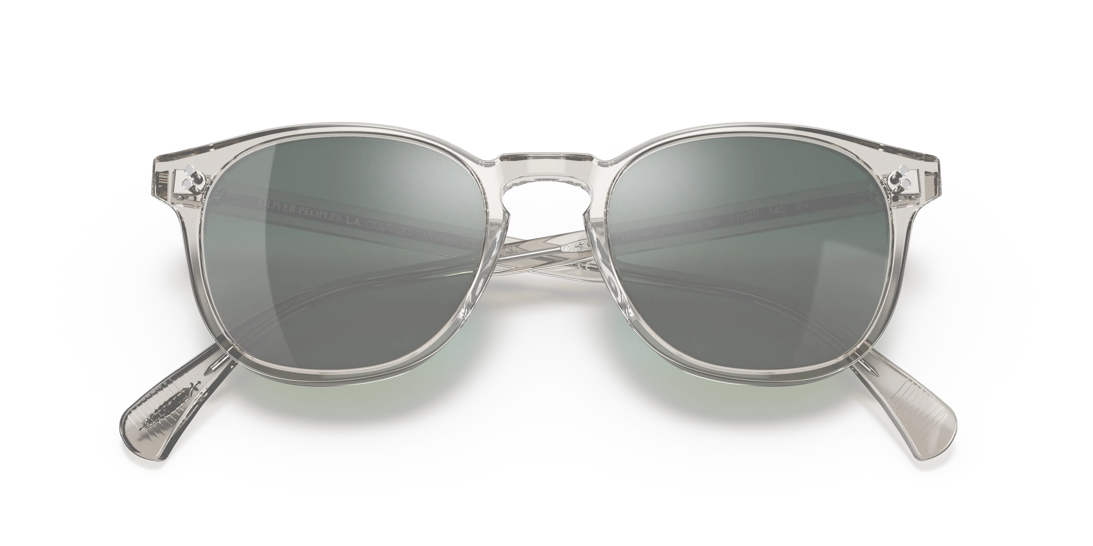 Oliver Peoples OV5298SU FINLEY ESQ. SUN (U) 166941 Occhiali da sole Acetato Nero Argento Rotonda Normale - immagine 2