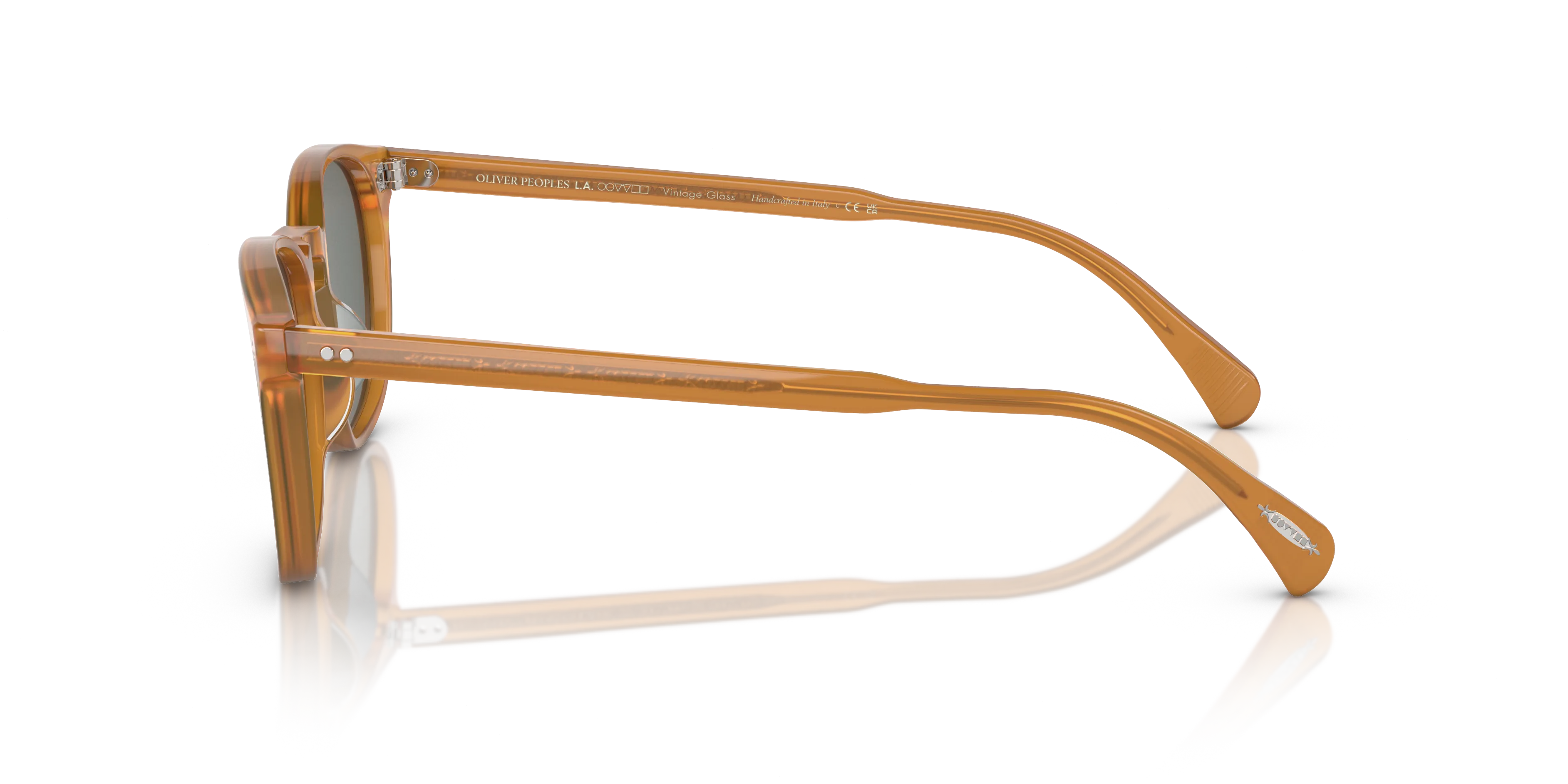 Oliver Peoples OV5298SU FINLEY ESQ. SUN (U) 1578W5 Occhiali da sole Acetato Marrone Blu Rotonda Normale - immagine 4