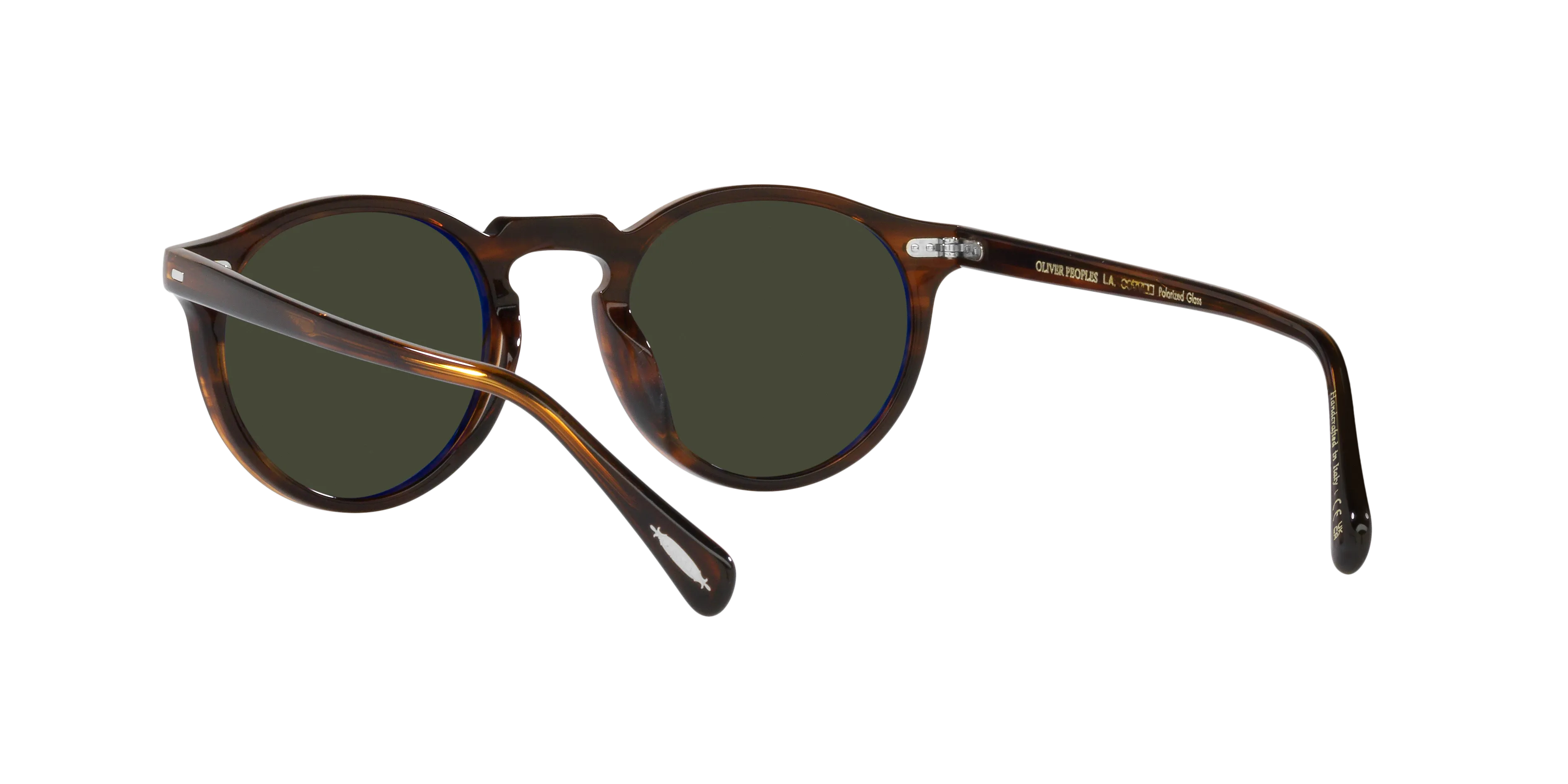 Oliver Peoples OV5217S GREGORY PECK SUN 1724P1 Occhiali da sole Acetato Marrone Verde G15 Pantos Polarizzata - immagine 4