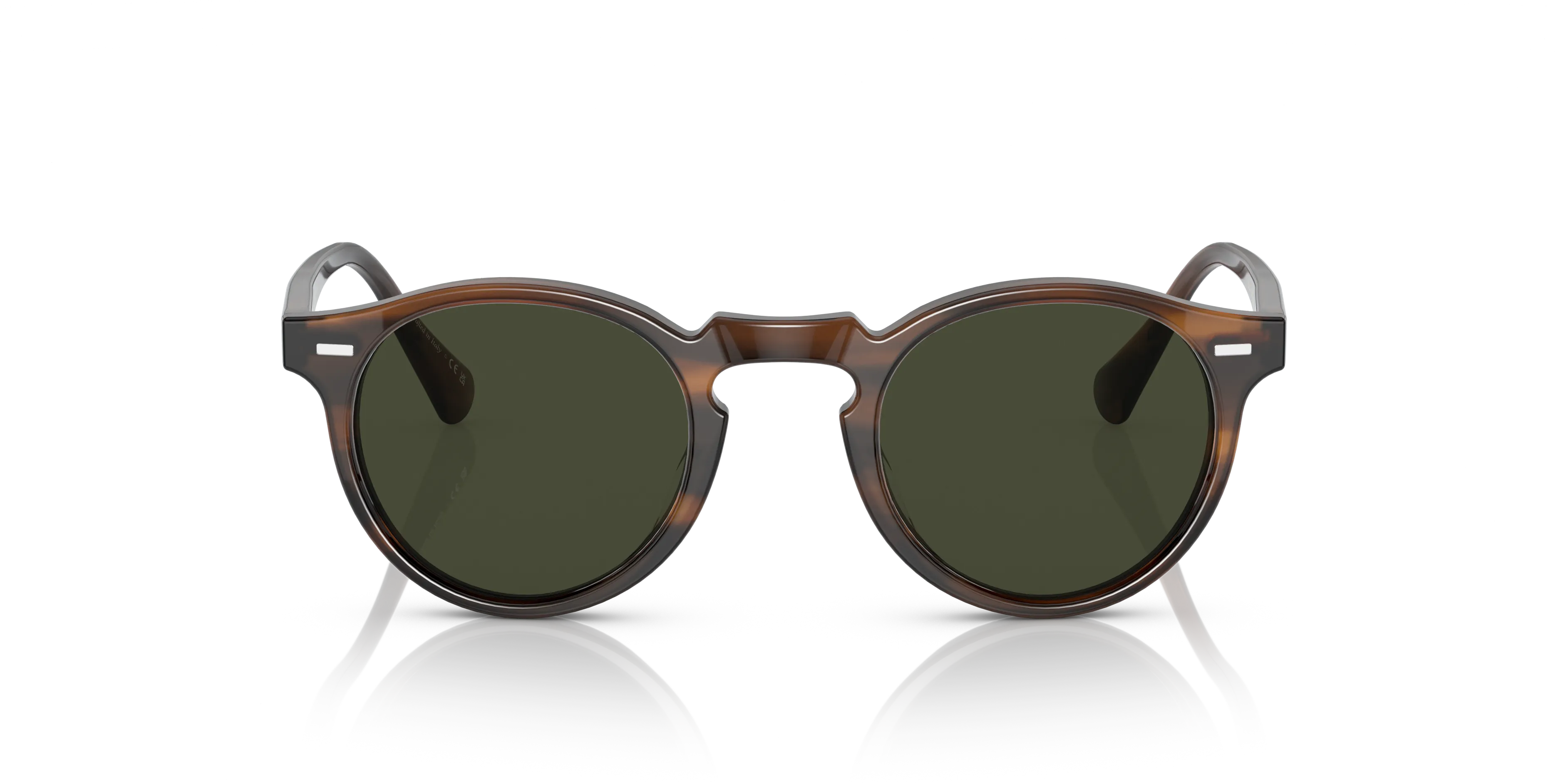 Oliver Peoples OV5217S GREGORY PECK SUN 1724P1 Occhiali da sole Acetato Marrone Verde G15 Pantos Polarizzata - immagine 3