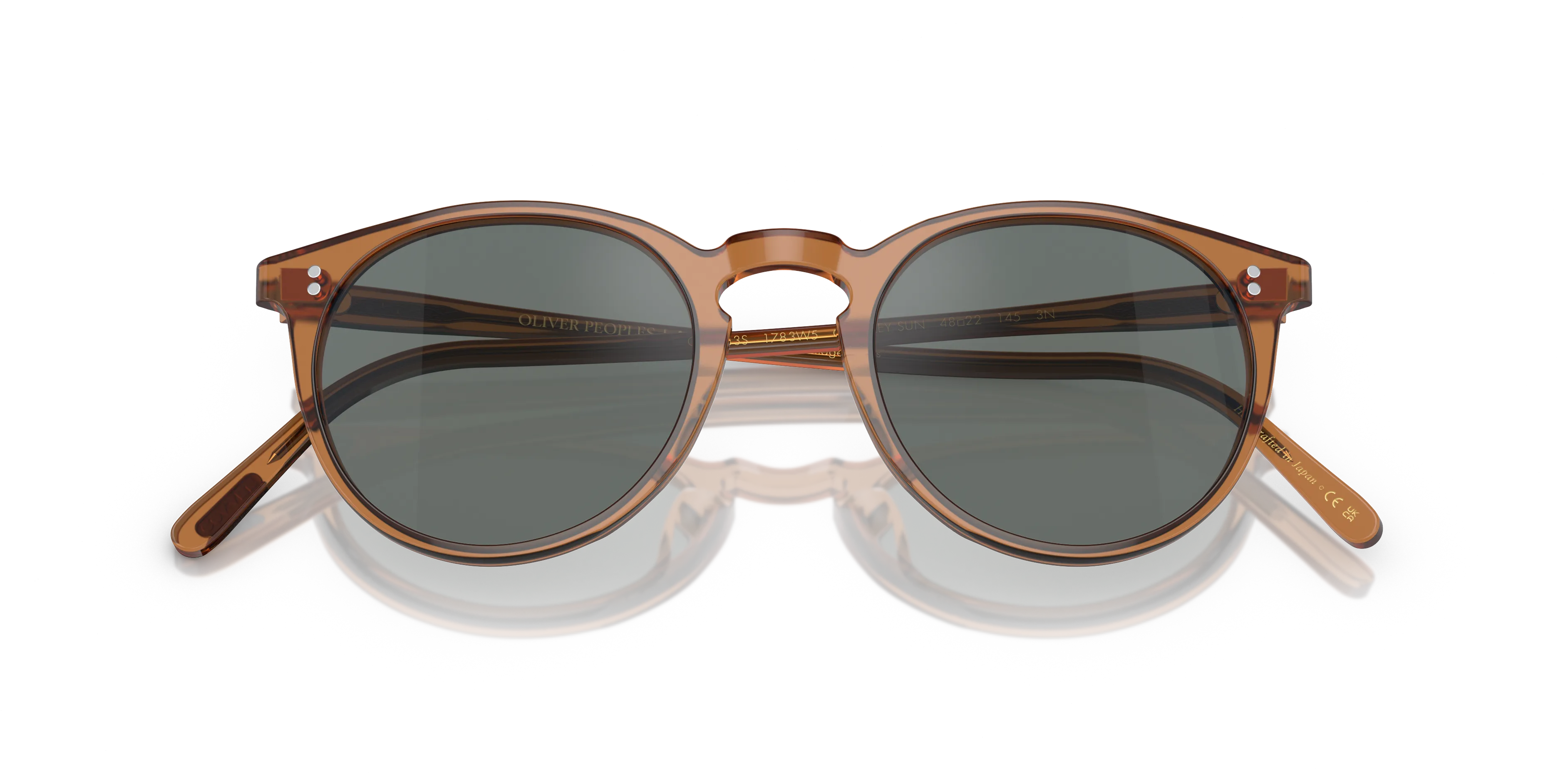Oliver Peoples OV5183S O'MALLEY SUN 1783W5 Occhiali da sole Acetato Marrone Blu Pantos Normale - immagine 2