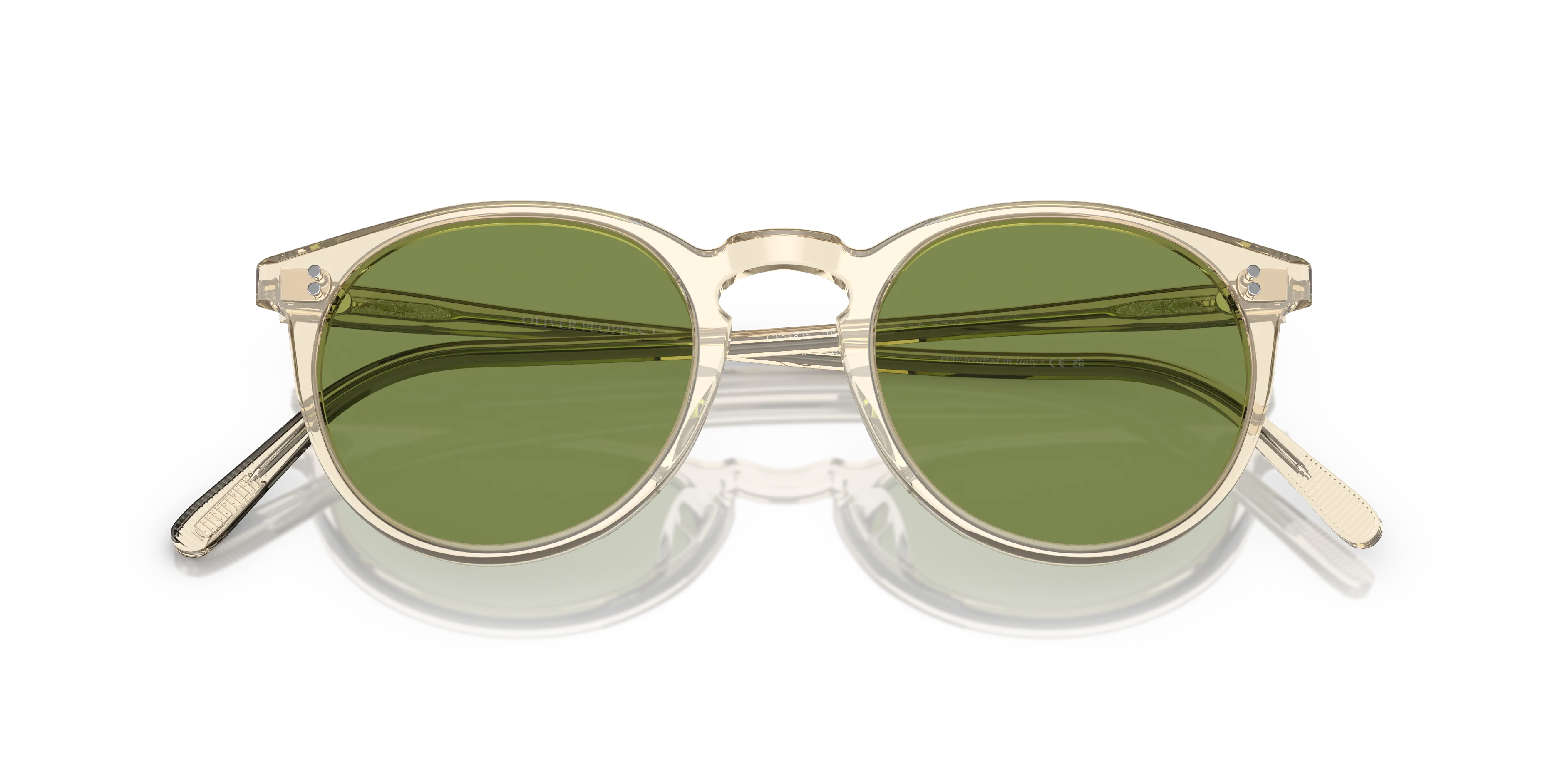 Oliver Peoples OV5183S O'MALLEY SUN 109452 Occhiali da sole Acetato Giallo Verde Pantos Normale - immagine 2