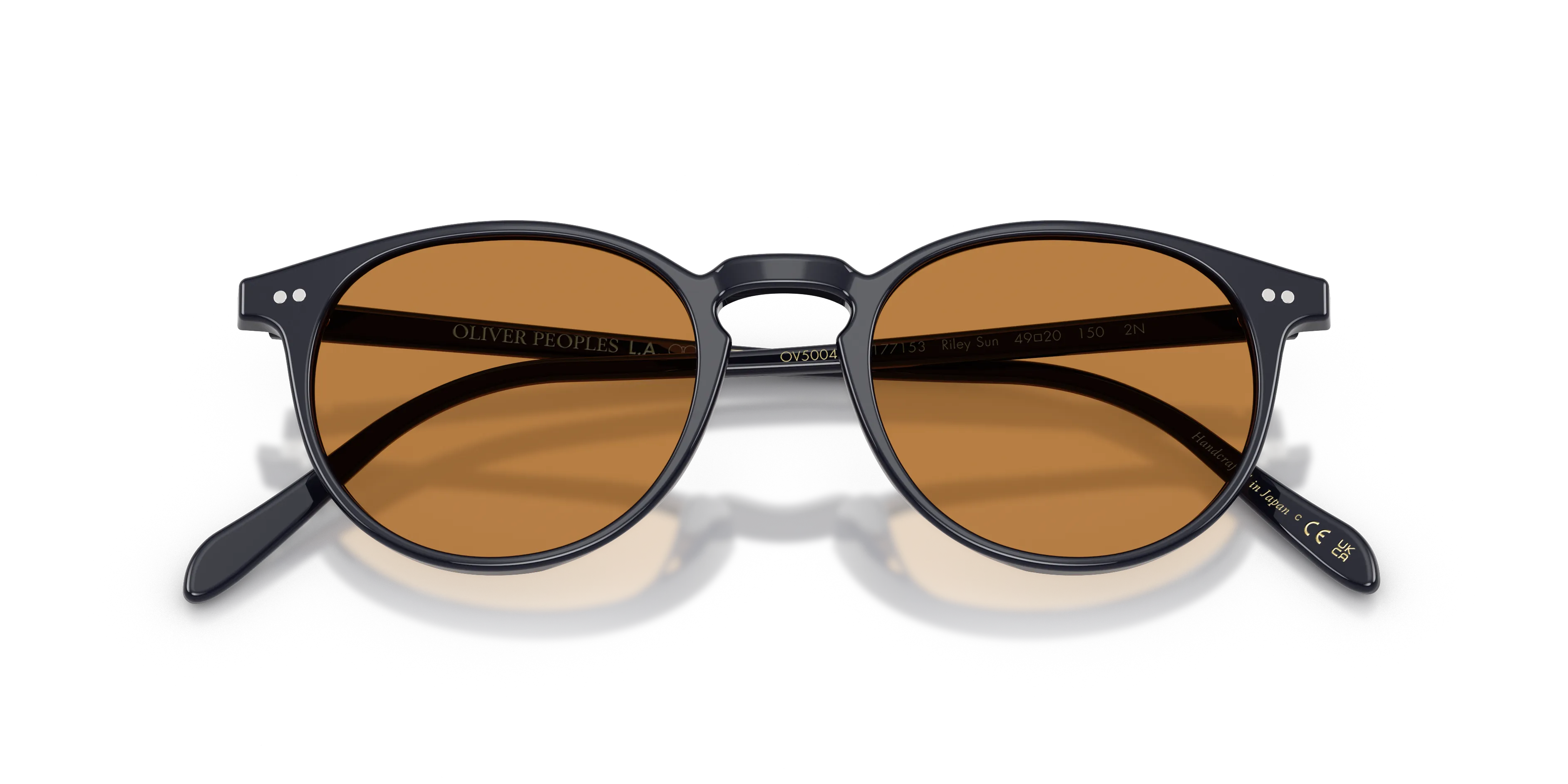 Oliver Peoples OV5004SU Riley Sun 177153 Occhiali da sole Acetato Blu Arancione Pantos Normale - immagine 2
