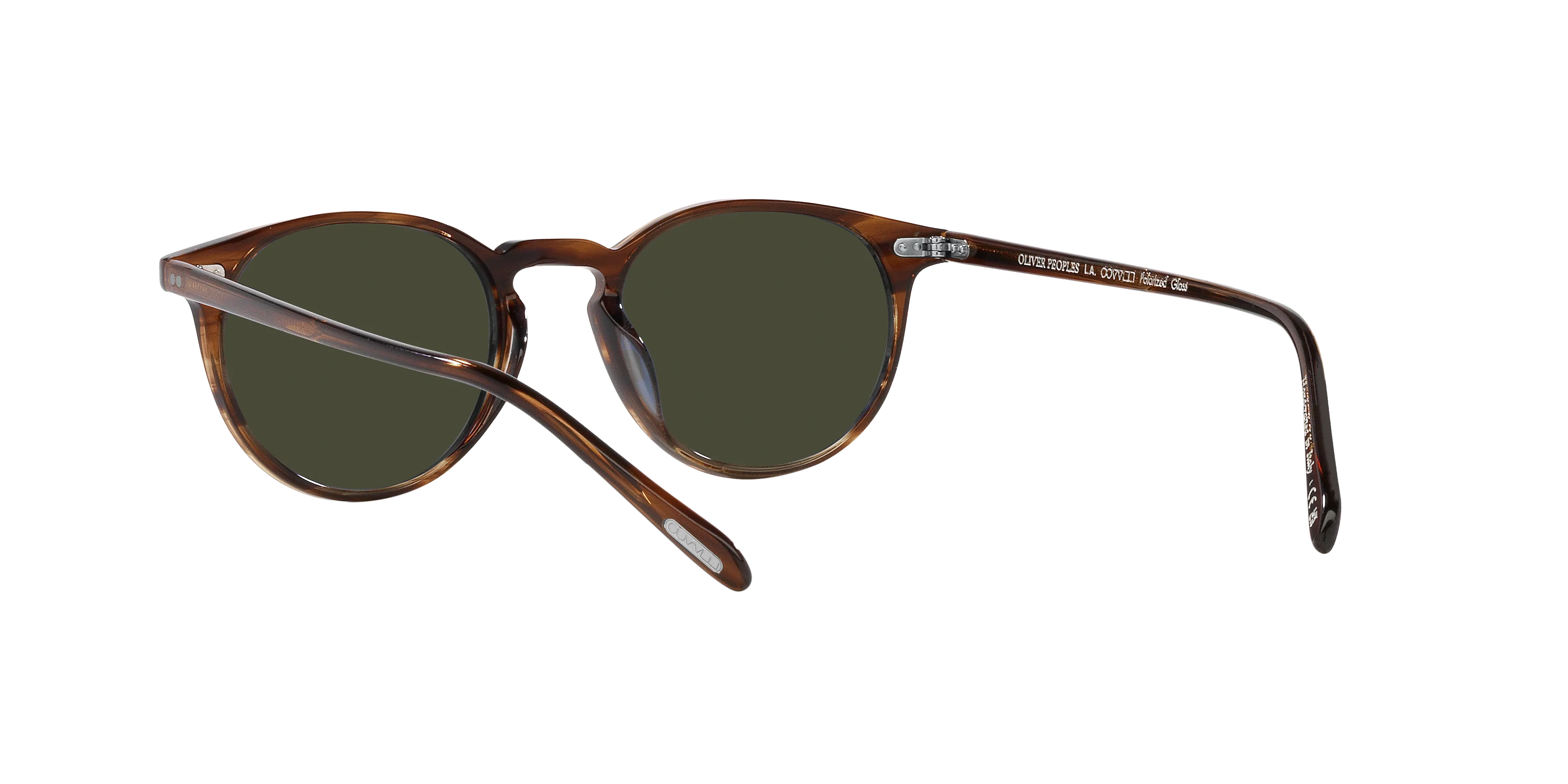 Oliver Peoples OV5004SU Riley Sun 1724P1 Occhiali da sole Acetato Marrone Verde G15 Pantos Polarizzata - immagine 4