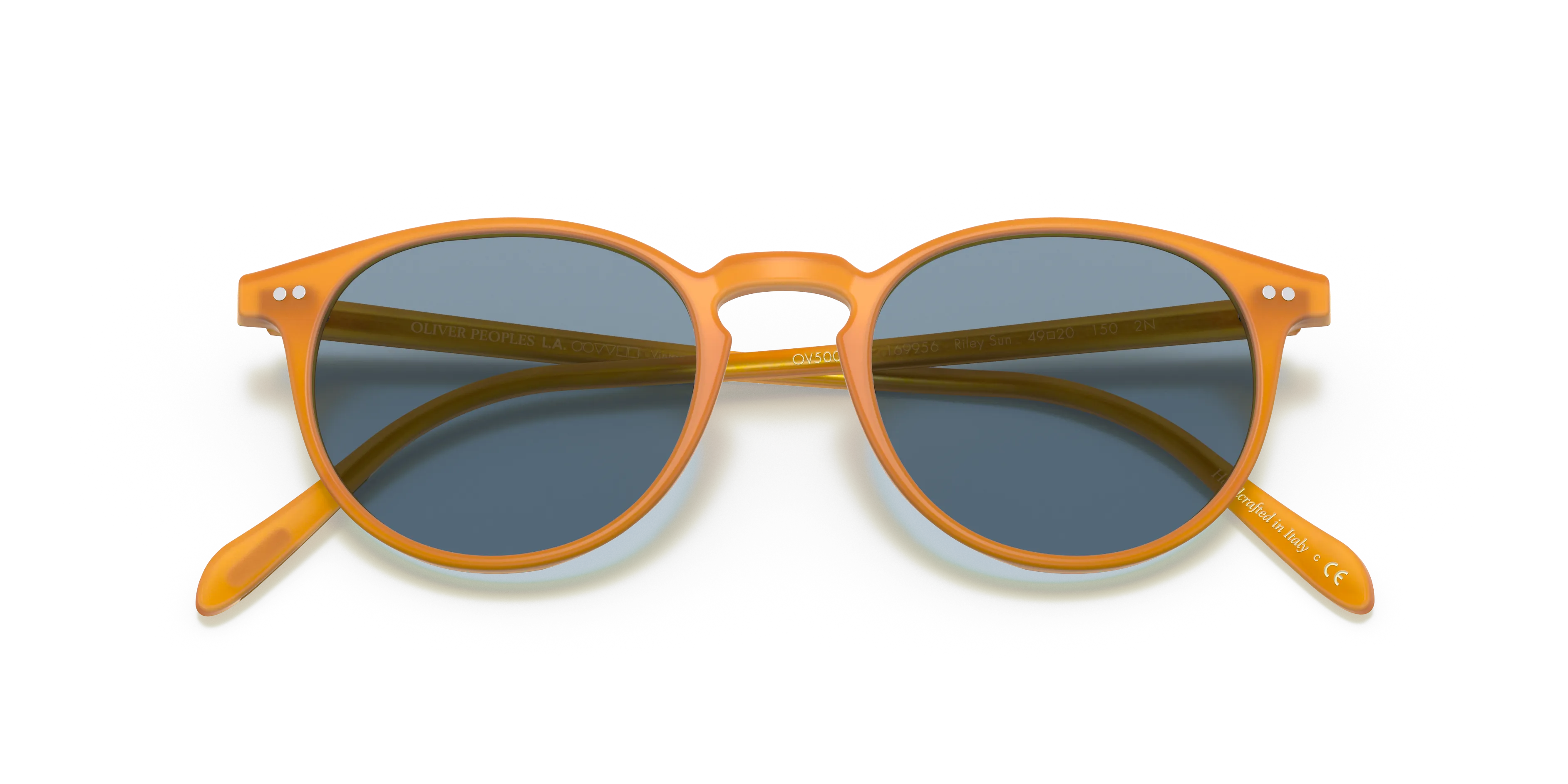 Oliver Peoples OV5004SU Riley Sun 169956 Occhiali da sole Acetato Marrone Blu Pantos Normale - immagine 2
