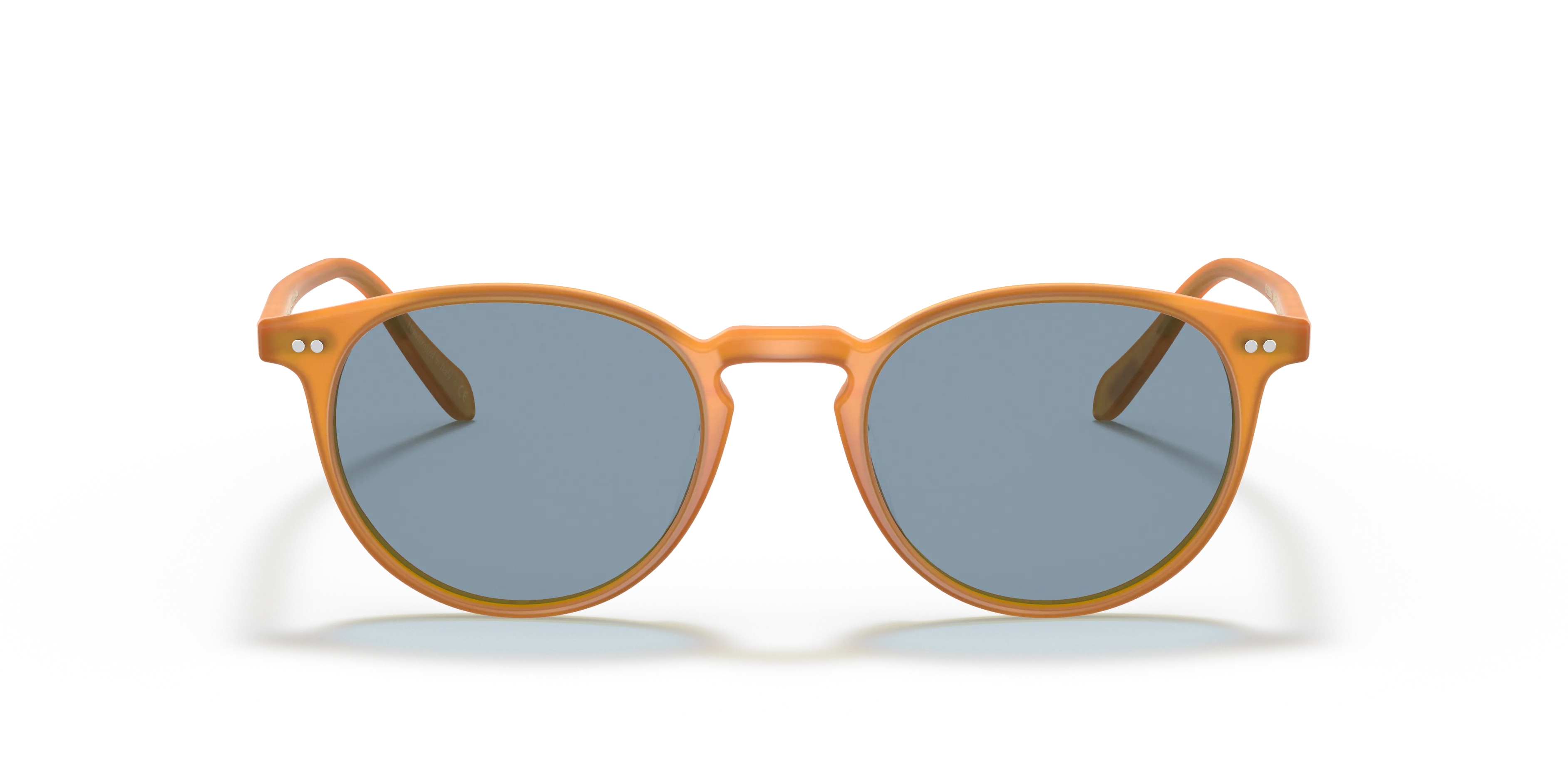Oliver Peoples OV5004SU Riley Sun 169956 Occhiali da sole Acetato Marrone Blu Pantos Normale - immagine 3
