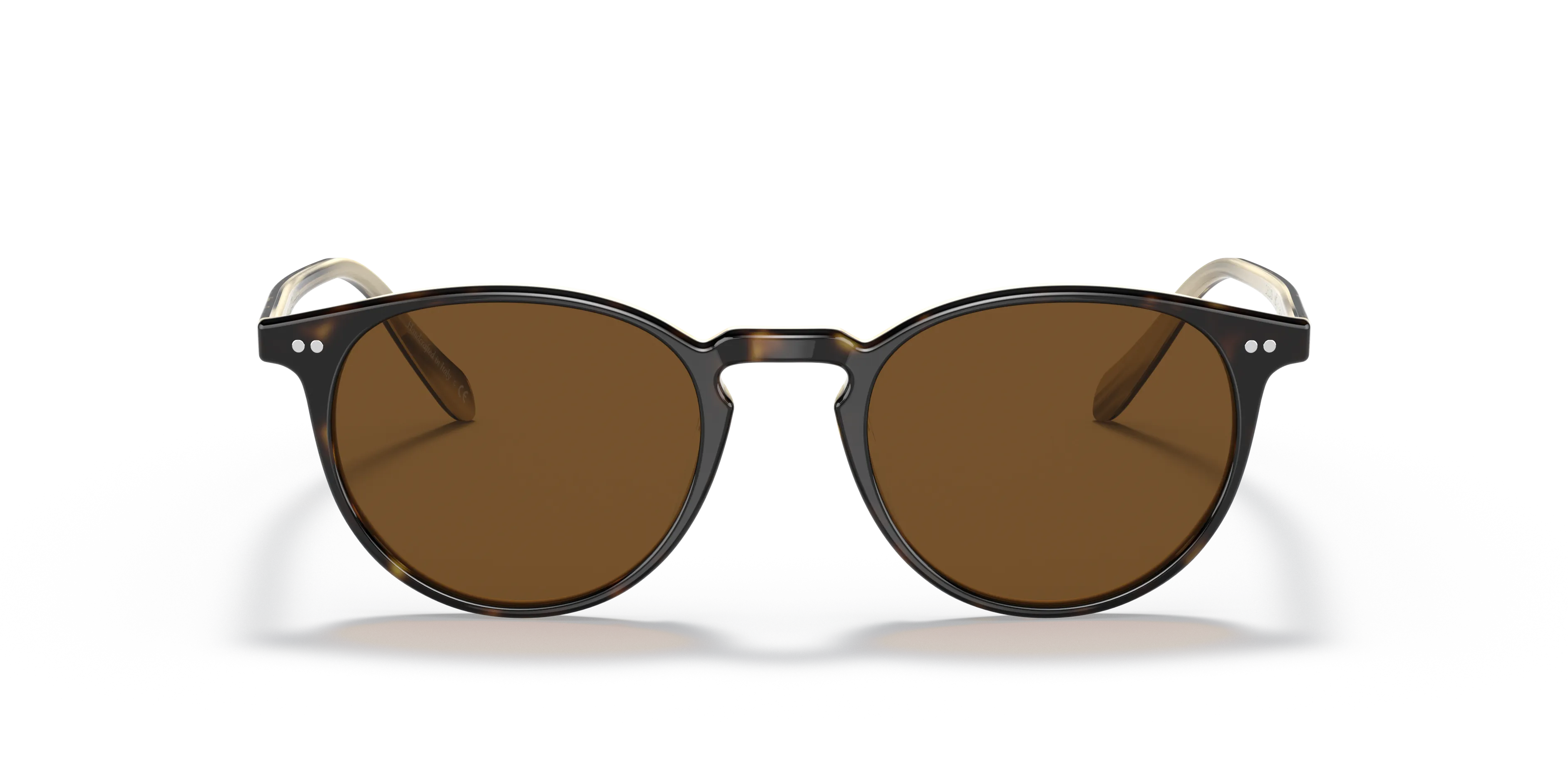 Oliver Peoples OV5004SU Riley Sun 166657 Occhiali da sole Acetato Marrone Marrone Pantos Polarizzata - immagine 3