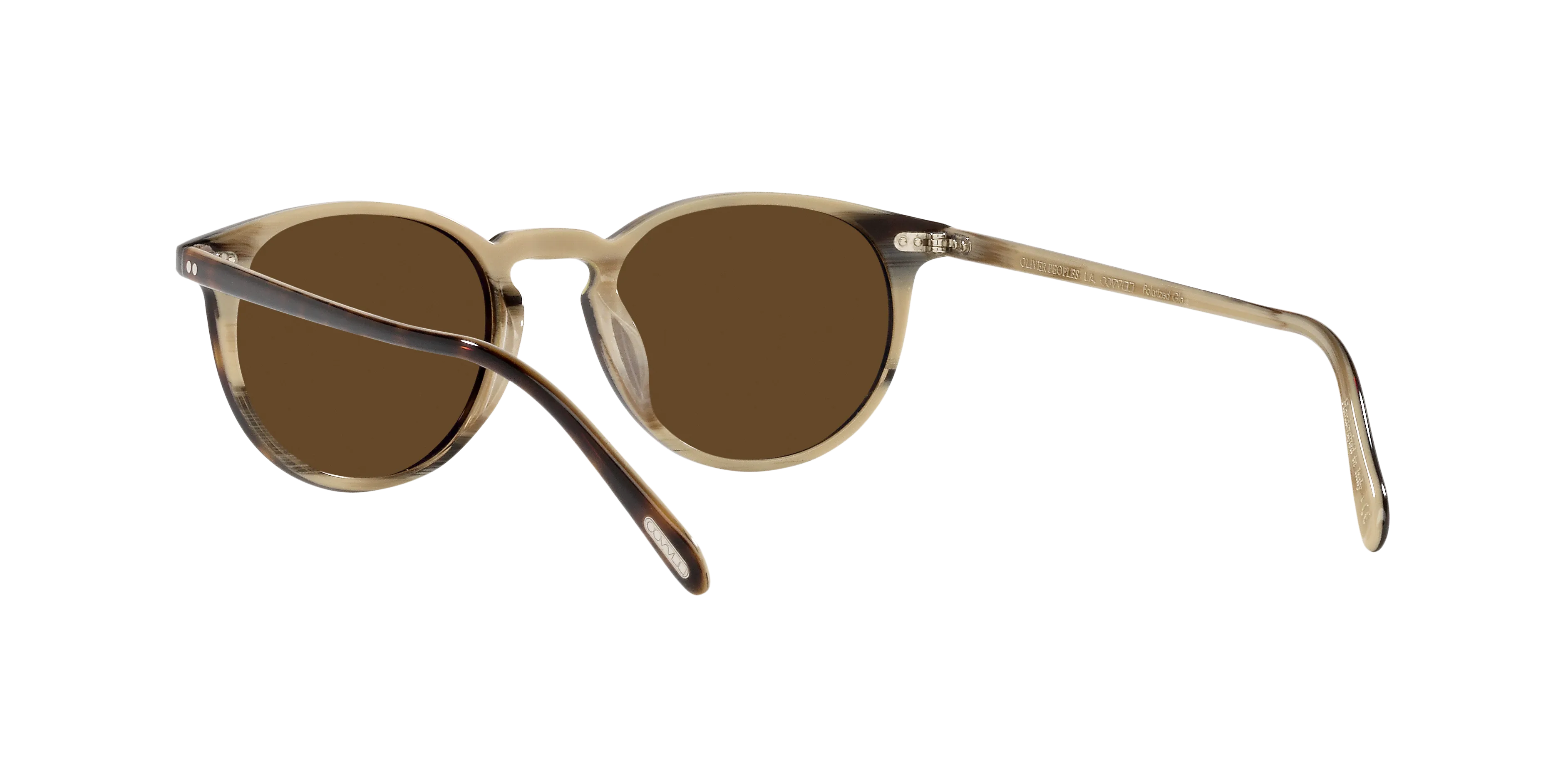 Oliver Peoples OV5004SU Riley Sun 166657 Occhiali da sole Acetato Marrone Marrone Pantos Polarizzata - immagine 4