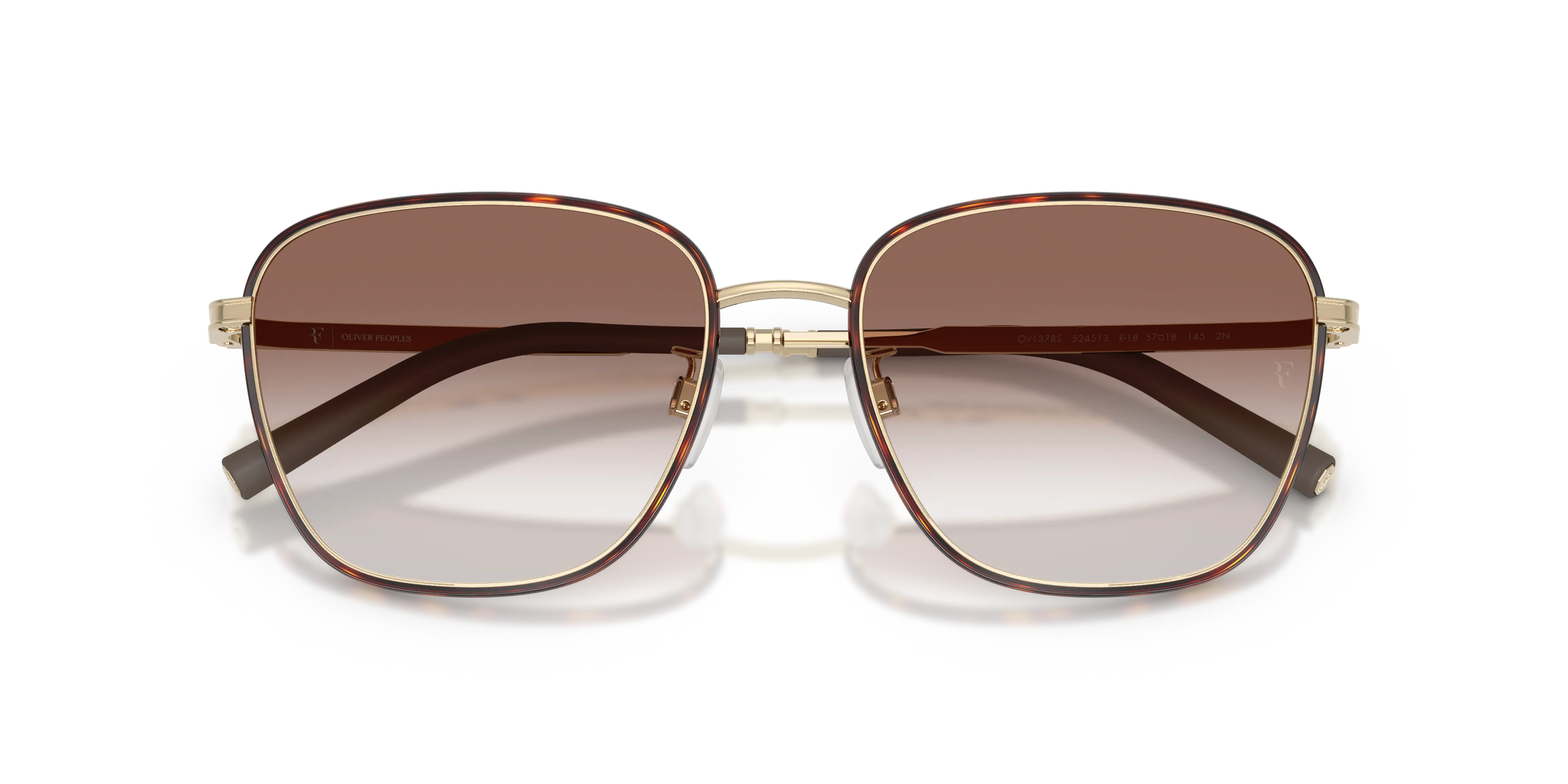Oliver Peoples OV1378S R-18 524513 Occhiali da sole Metallo Oro Marrone Squadrata Normale - immagine 2