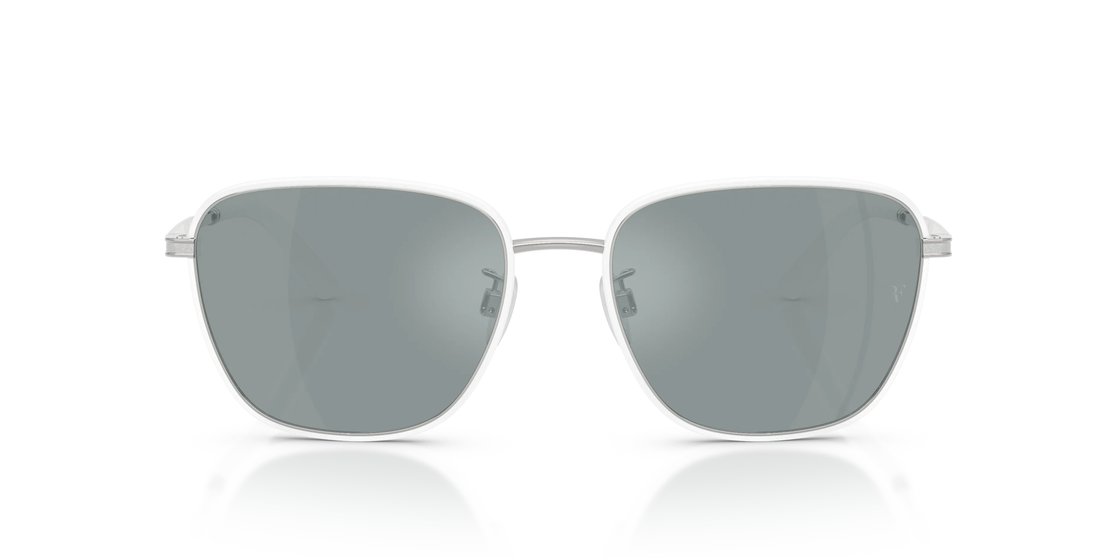 Oliver Peoples OV1378S R-18 50366G Occhiali da sole Metallo Bianco Grigio Squadrata Polarizzata - immagine 3