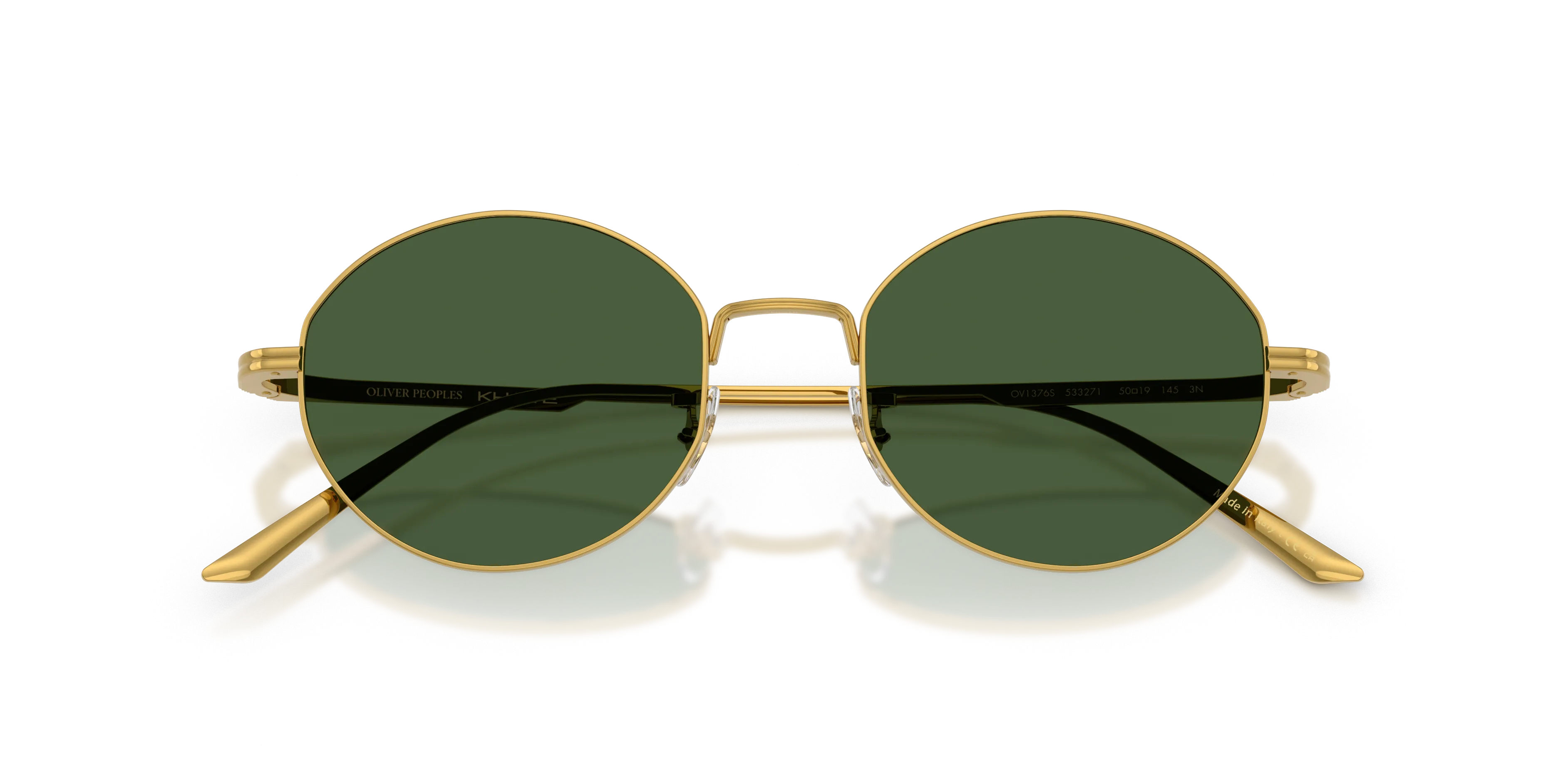 Oliver Peoples OV1376S 1994C 533271 Occhiali da sole Metallo Oro Verde Rotonda Normale - immagine 2