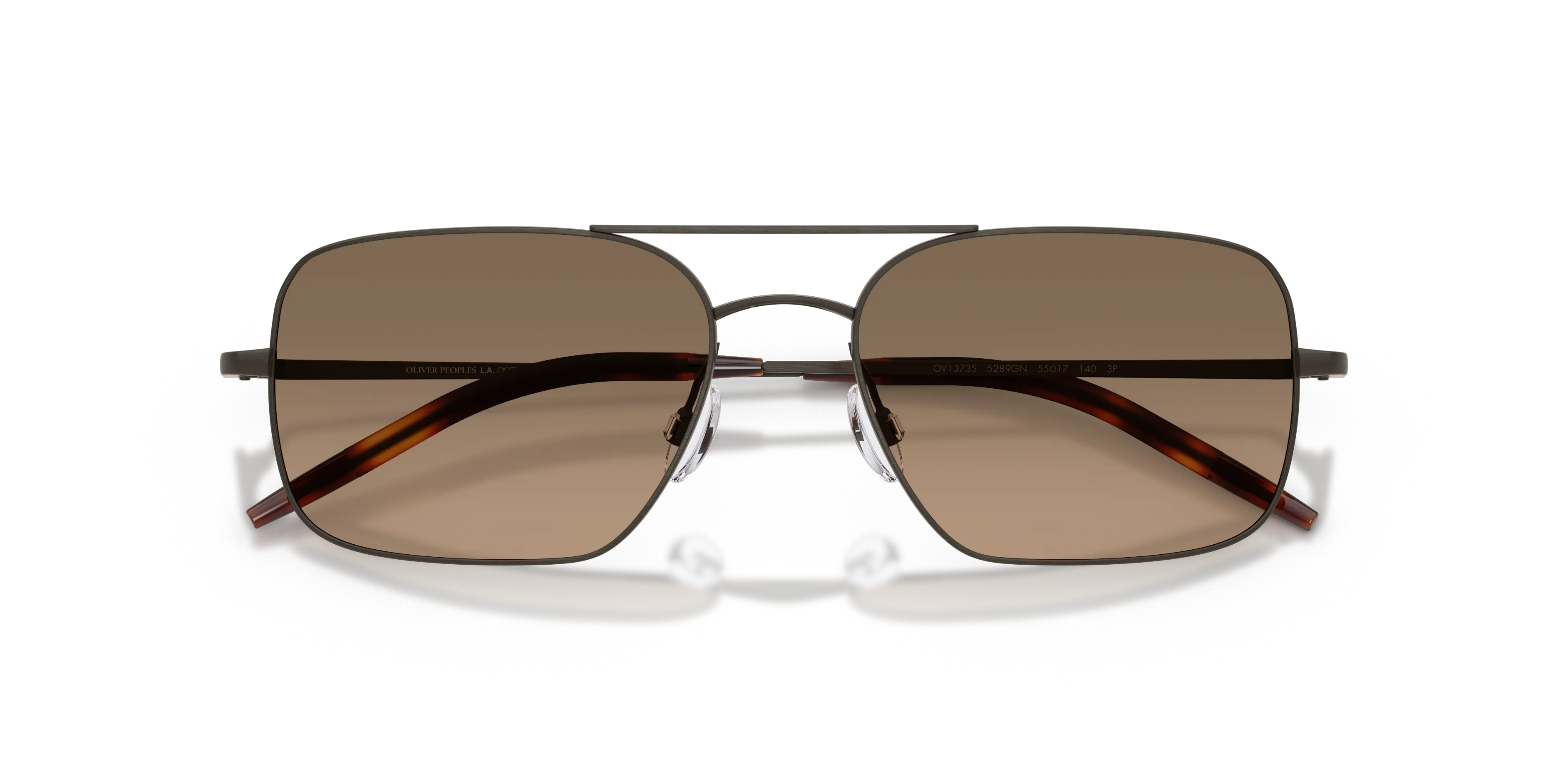 Oliver Peoples OV1373S VICTORY II 5289GN Occhiali da sole Metallo Grigio Marrone Squadrata Polarizzata - immagine 2