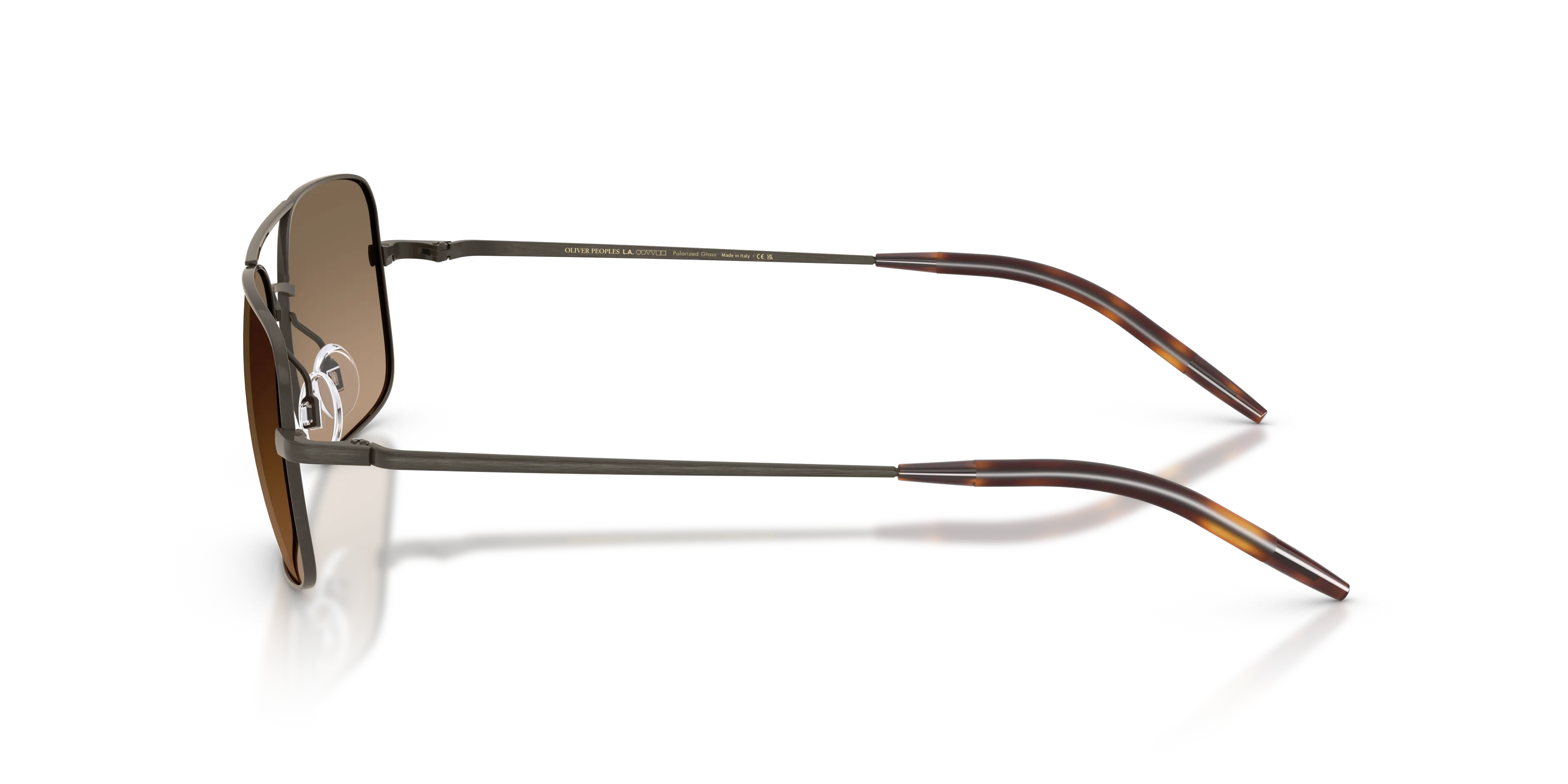 Oliver Peoples OV1373S VICTORY II 5289GN Occhiali da sole Metallo Grigio Marrone Squadrata Polarizzata - immagine 4